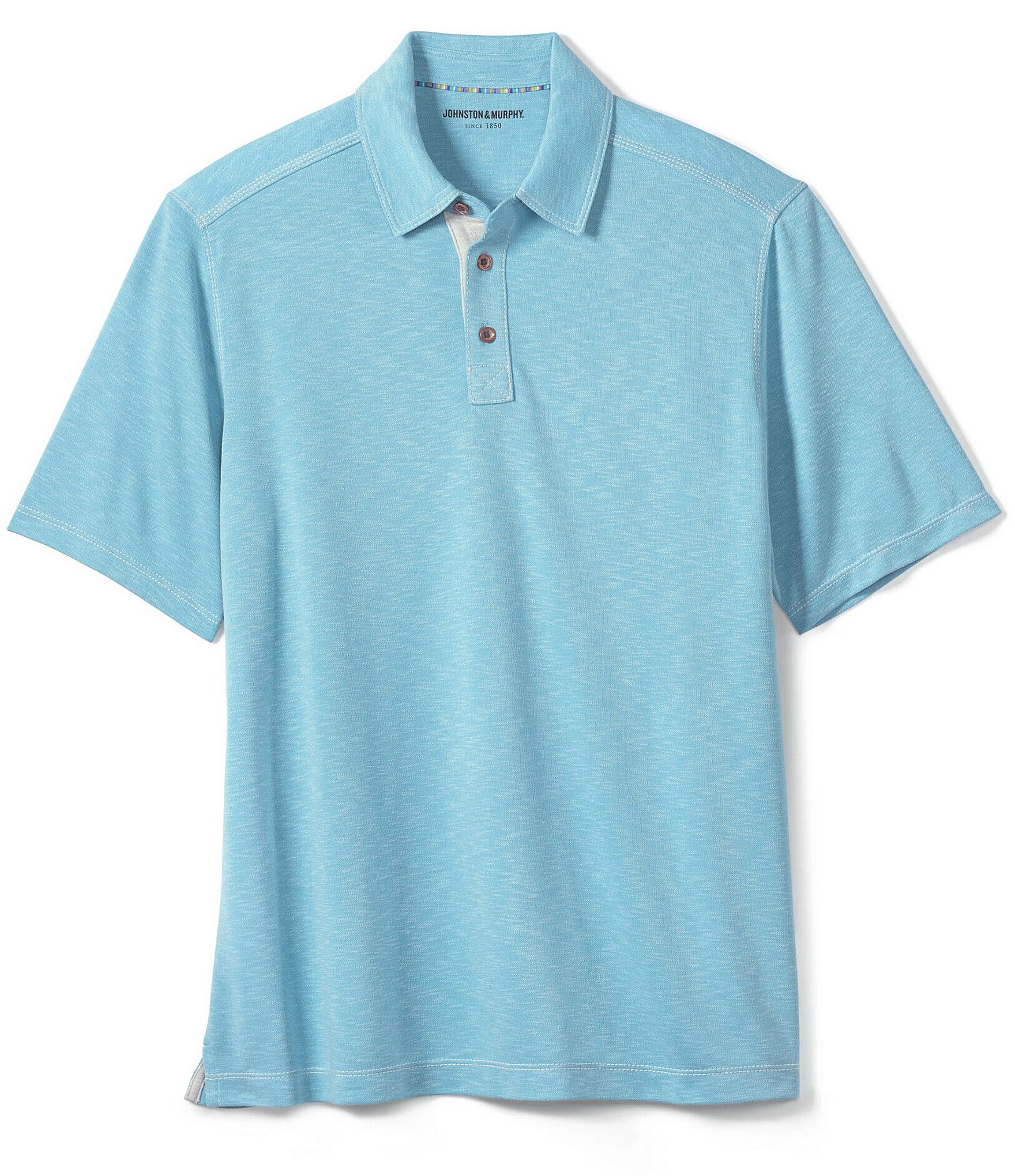Johnston & Murphy Vintage Slub Short Sleeve Polo Shirt | Dillard's