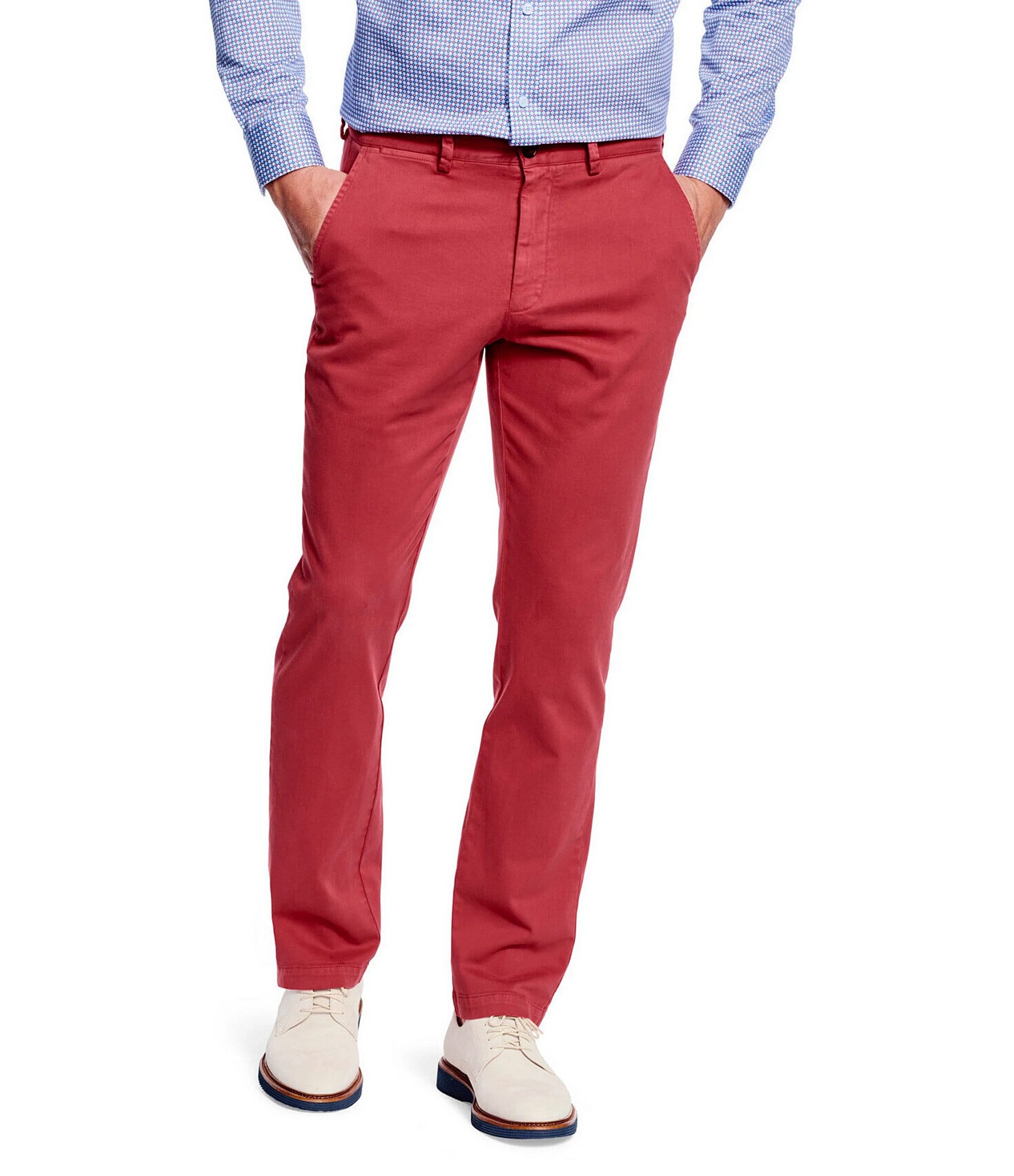 Mens Dress Pants Formal Business Straight Leg Trousers Wedding Stage  Costume Red | eBay