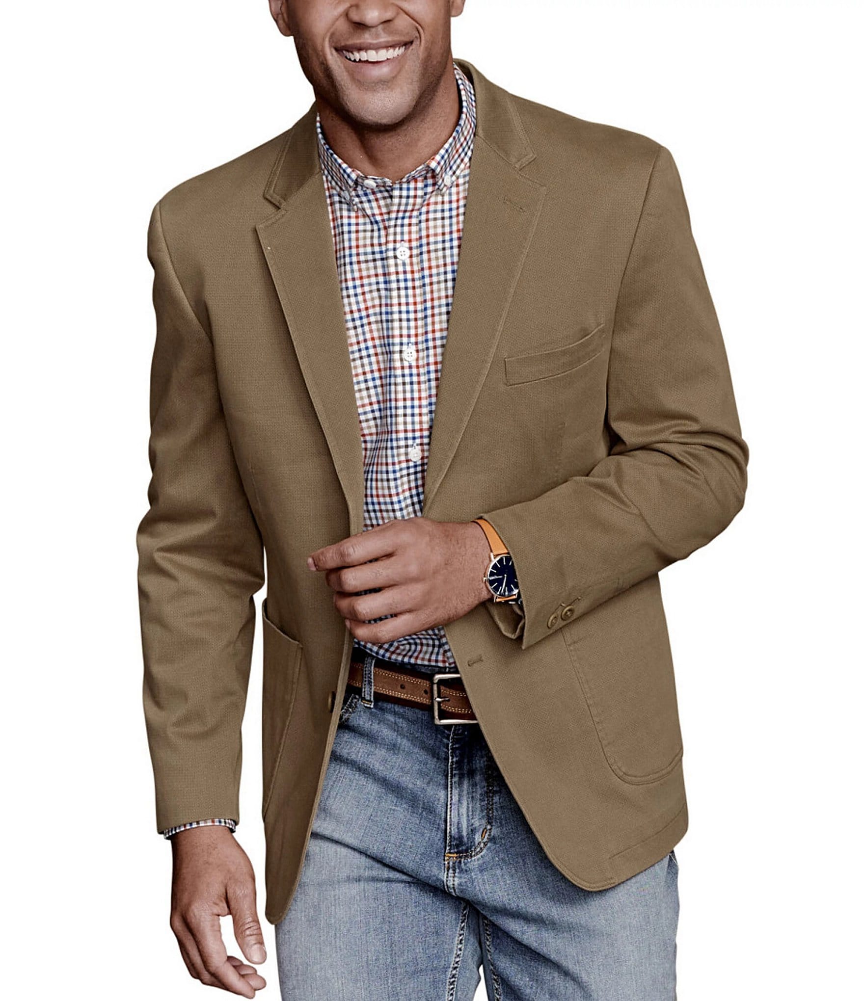 GAP MEN'S KHAKI TAN COTTON LINEN BLAZER ORG. $128.00 SIZE MEDIUM BNWT