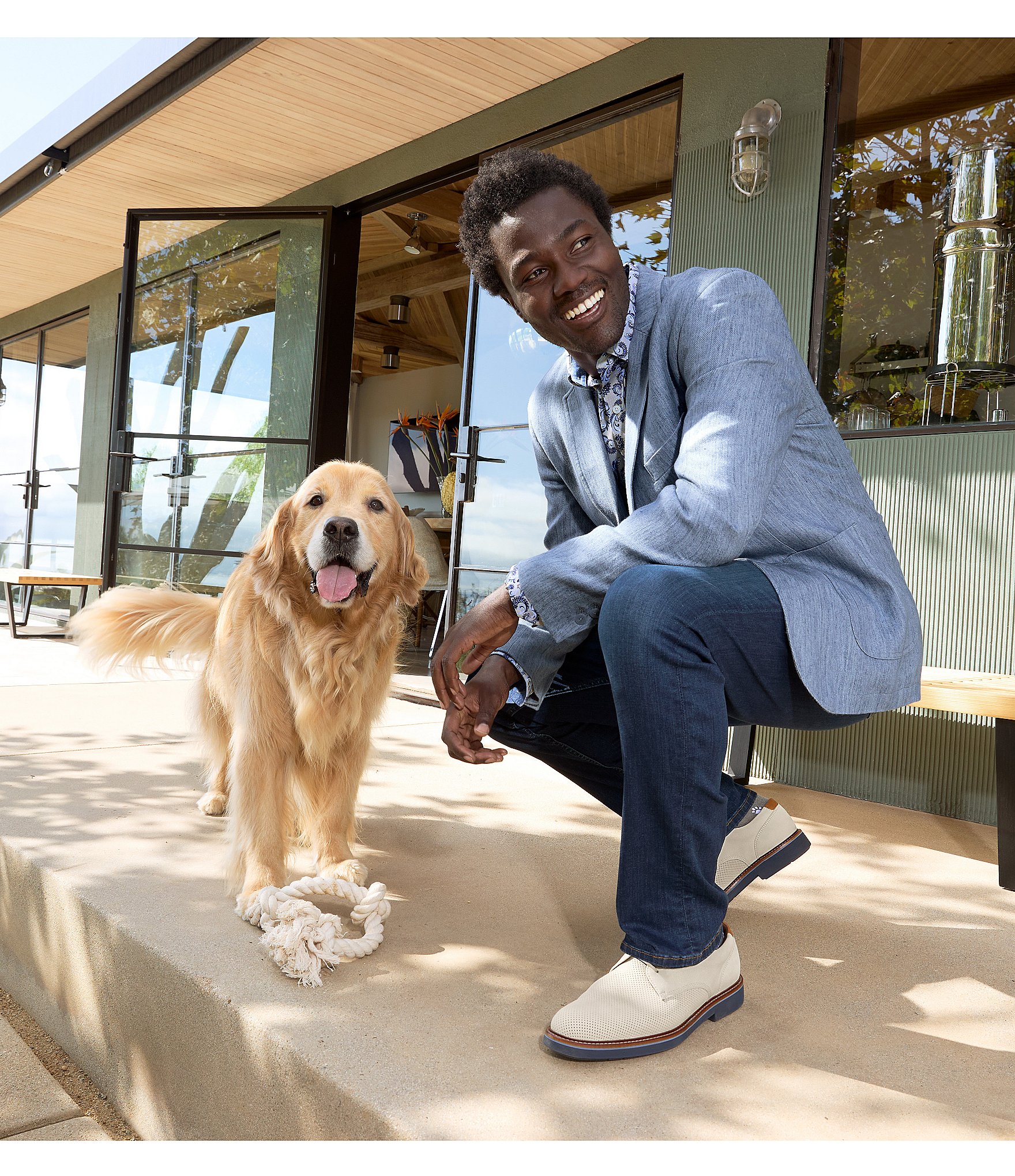 Johnston & Murphy Washed Linen Blazer