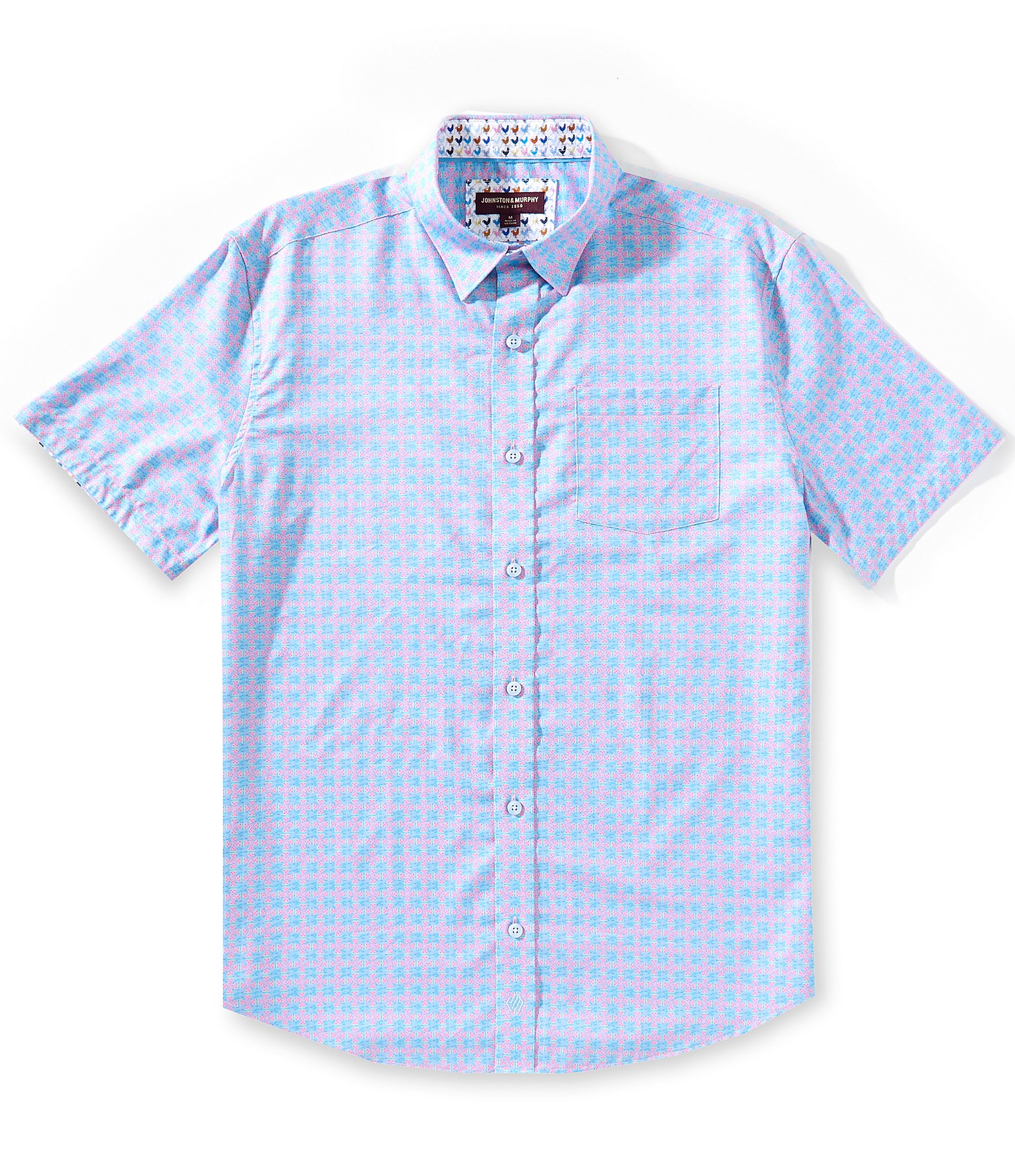 Johnston & Murphy Watermelon Print Short Sleeve Woven Shirt