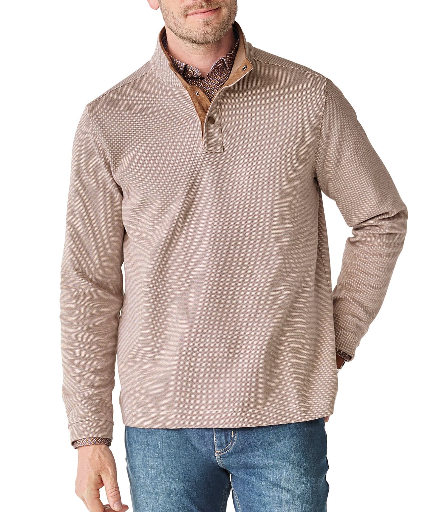Johnston & Murphy Westcott Quarter Snap Pullover