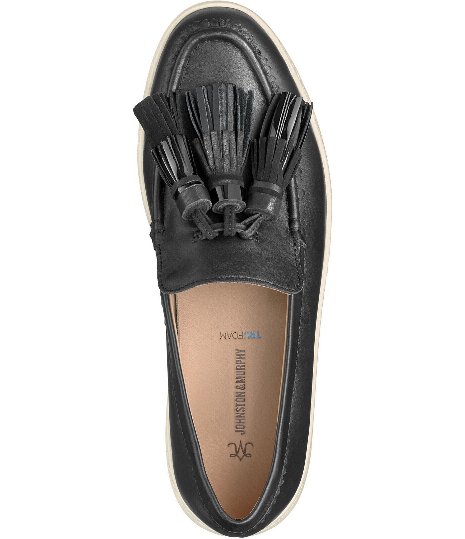 Johnston & Murphy Women's Camryn Leather Tassel Platform Loafers
