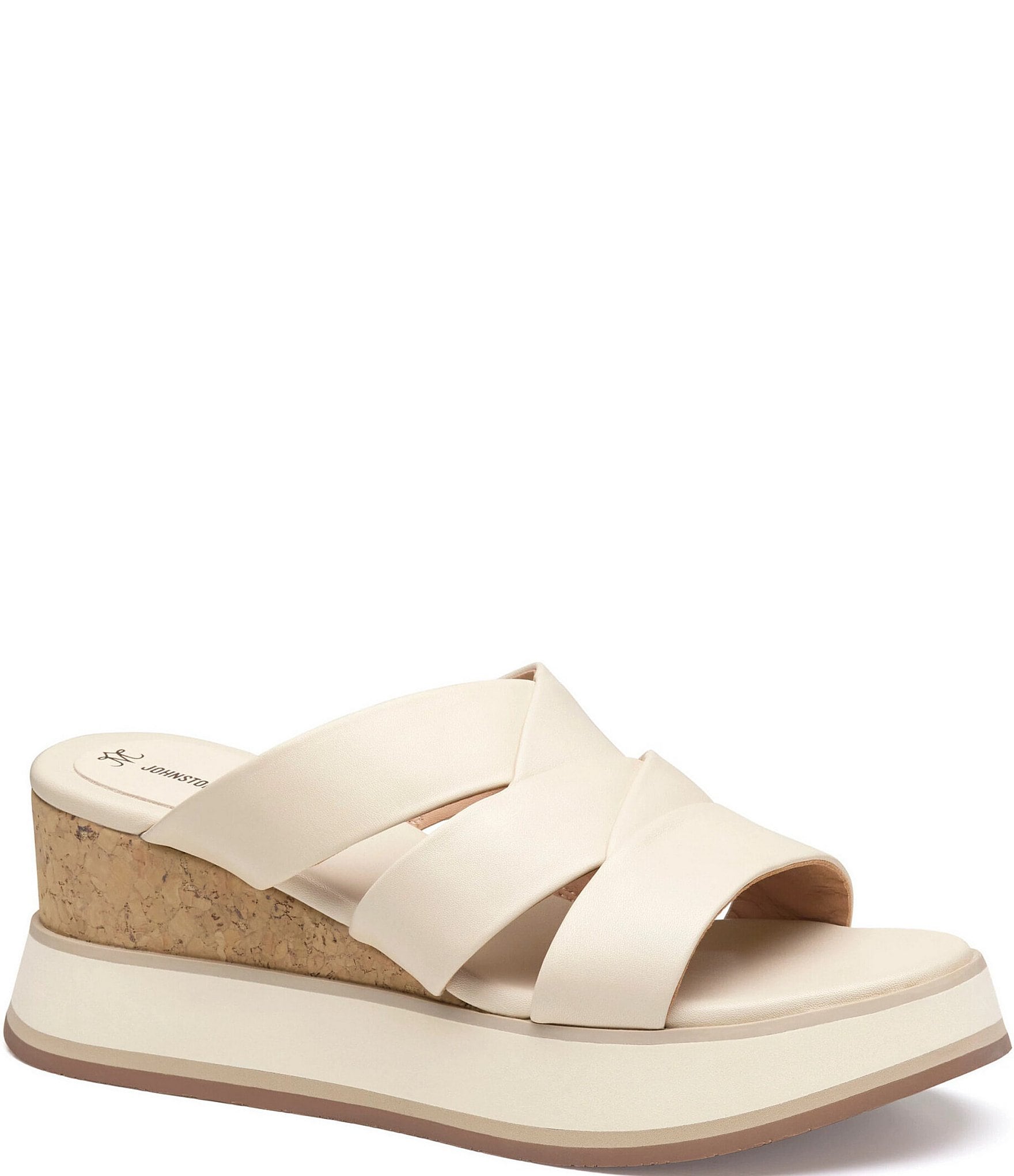 JOHNSTON & MURPHY Thea Flat TAN LEATHER Slide Band SANDALS 10 Sporty Padded Foot Amazon.com | Johnston & Murphy Womens Colleen Slide Black  main image 2