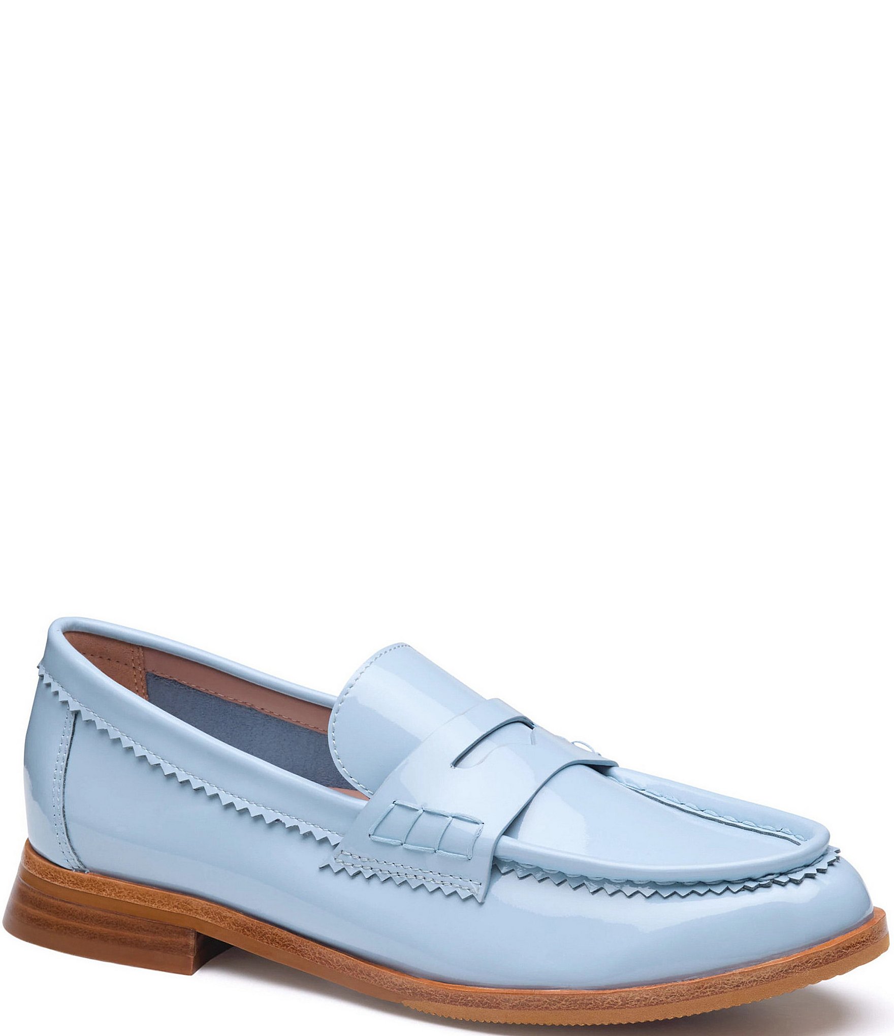 princess polly baby blue dress 1461 Smooth Leather Oxford Shoes in Blue main image 1