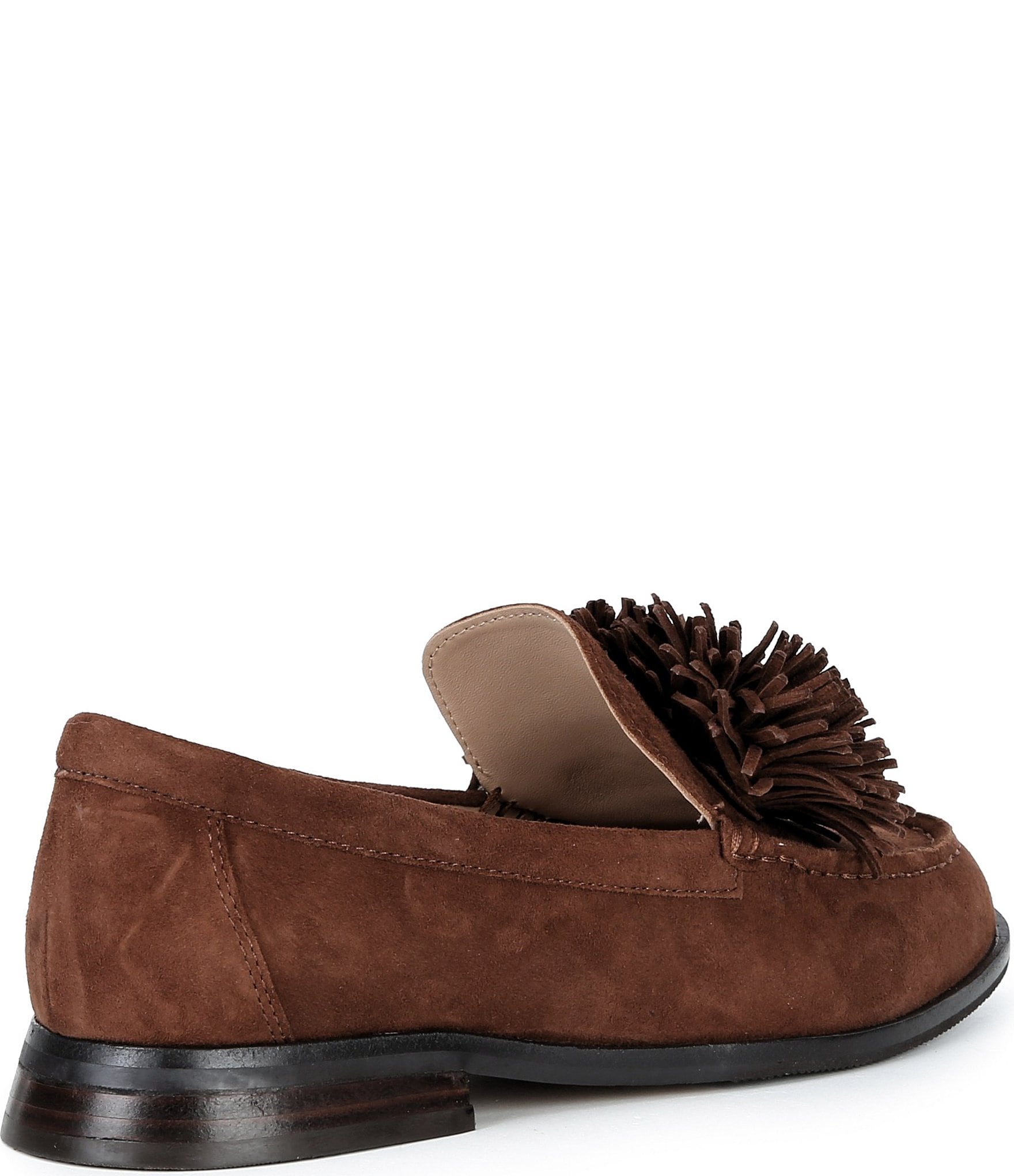 Johnston & Murphy Women's Gillian Pom Pom Suede Loafers