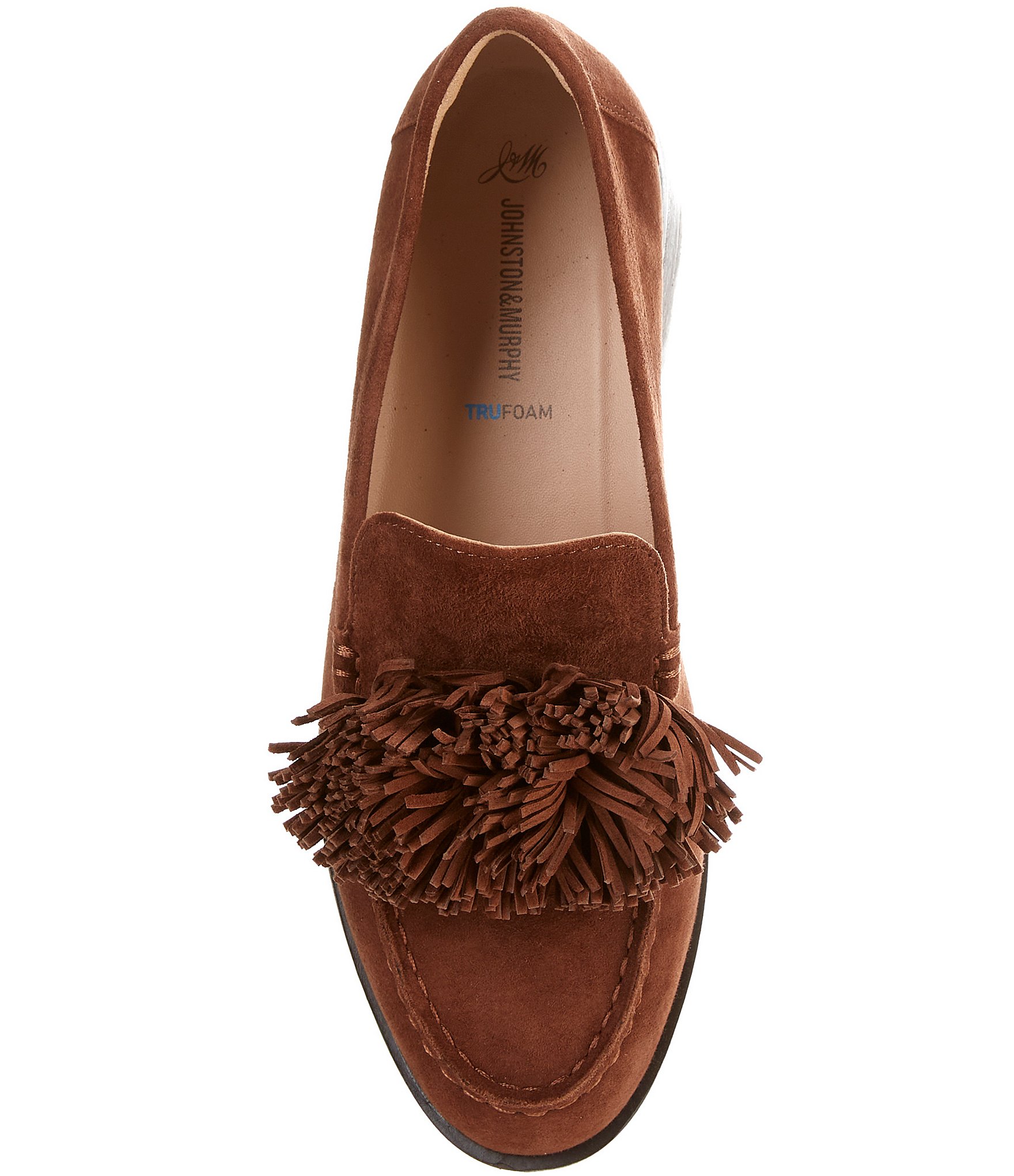 Johnston & Murphy Women's Gillian Suede Pom Pom Loafers
