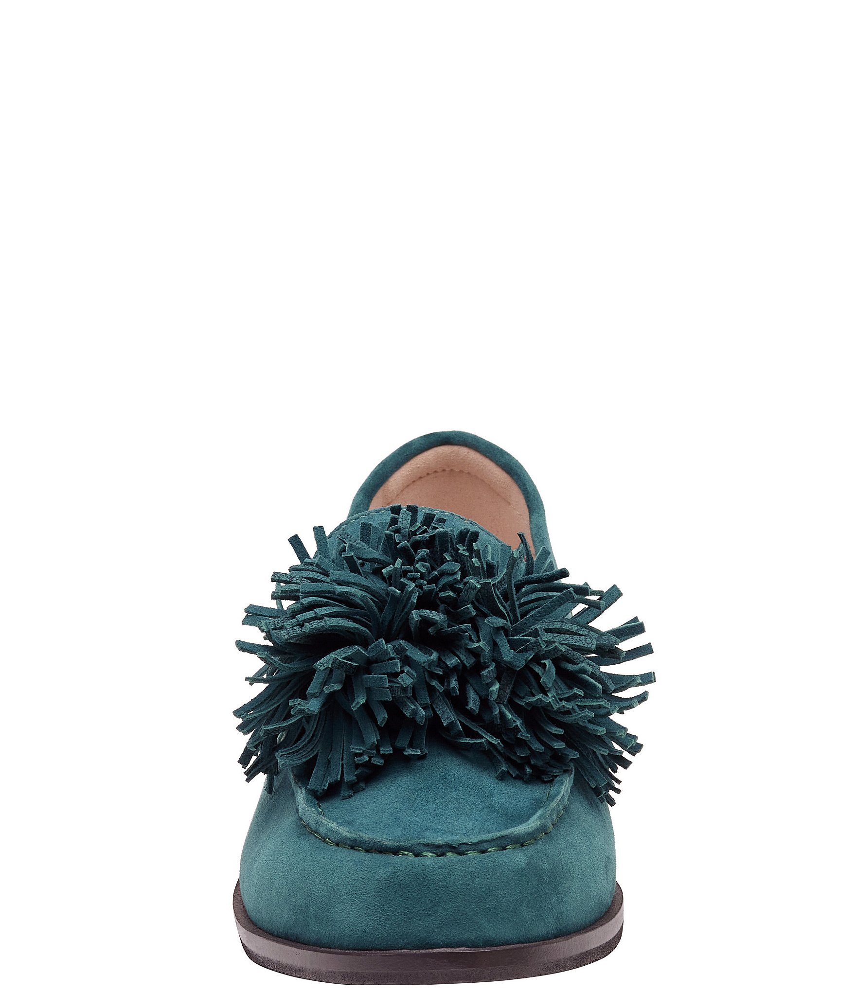 Johnston & Murphy Women's Gillian Suede Pom Pom Loafers