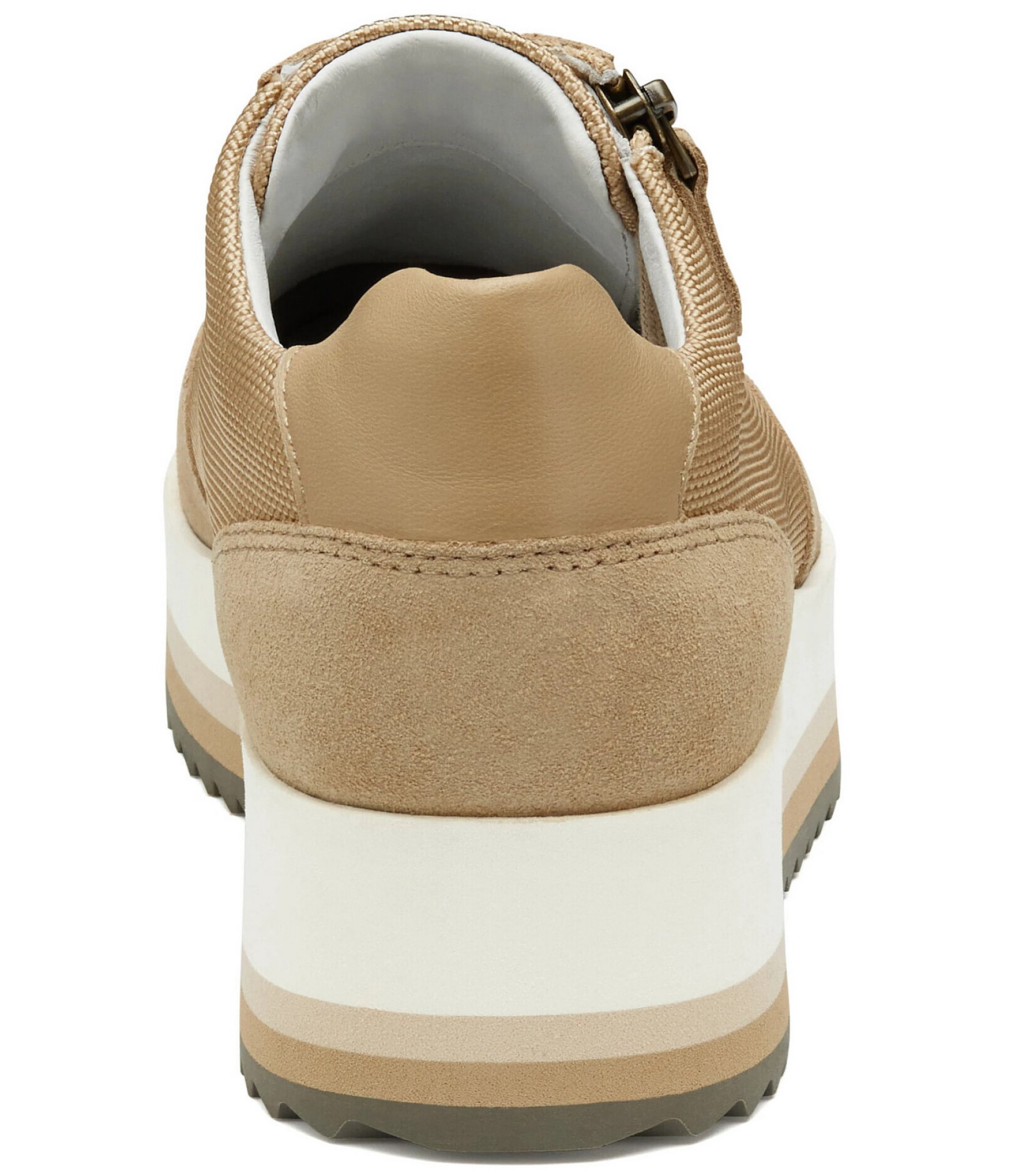Johnston & Murphy Women's Gracie Suede Side Zip Platform Sneakers