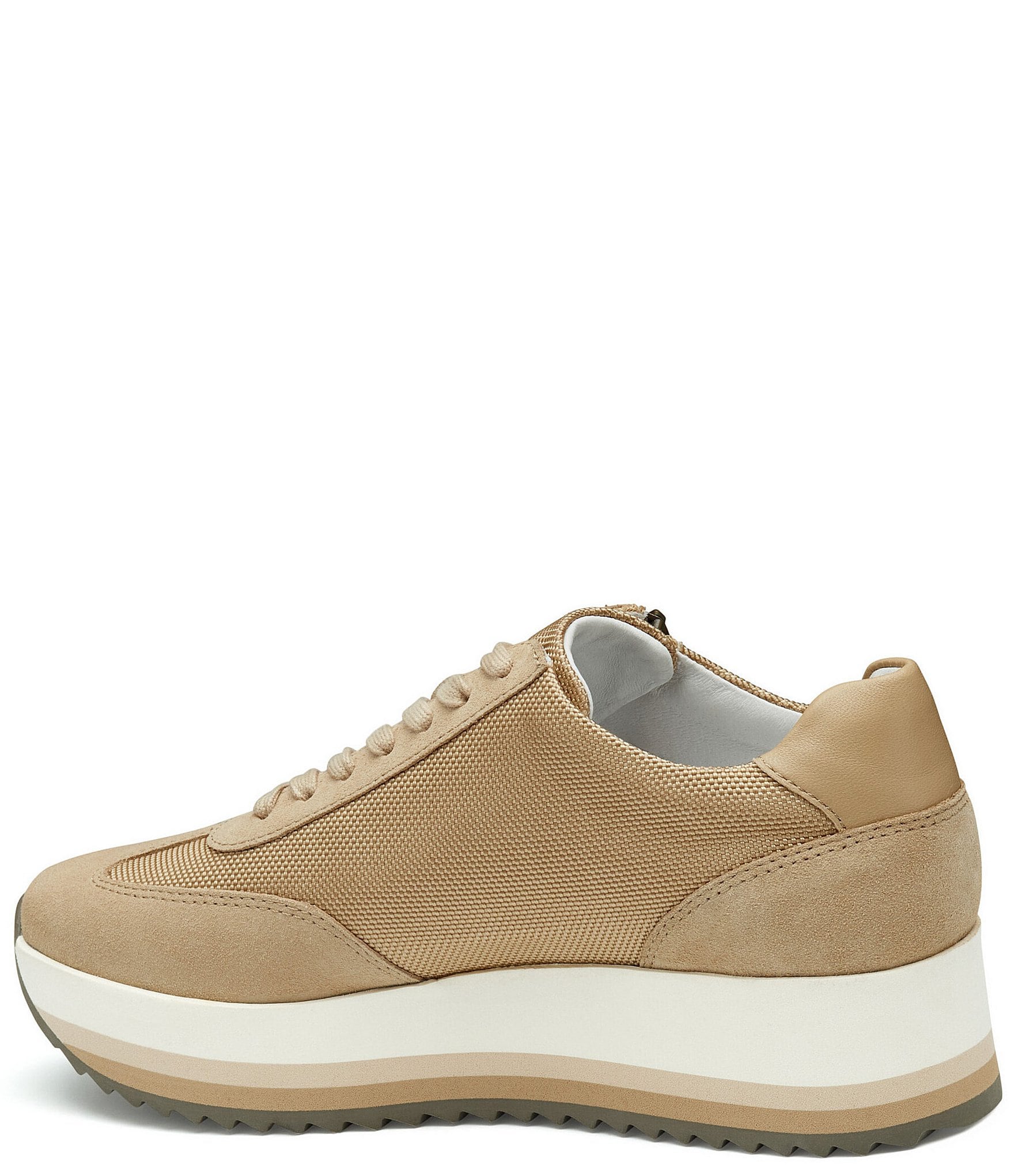 Johnston & Murphy Women's Gracie Suede Side Zip Platform Sneakers