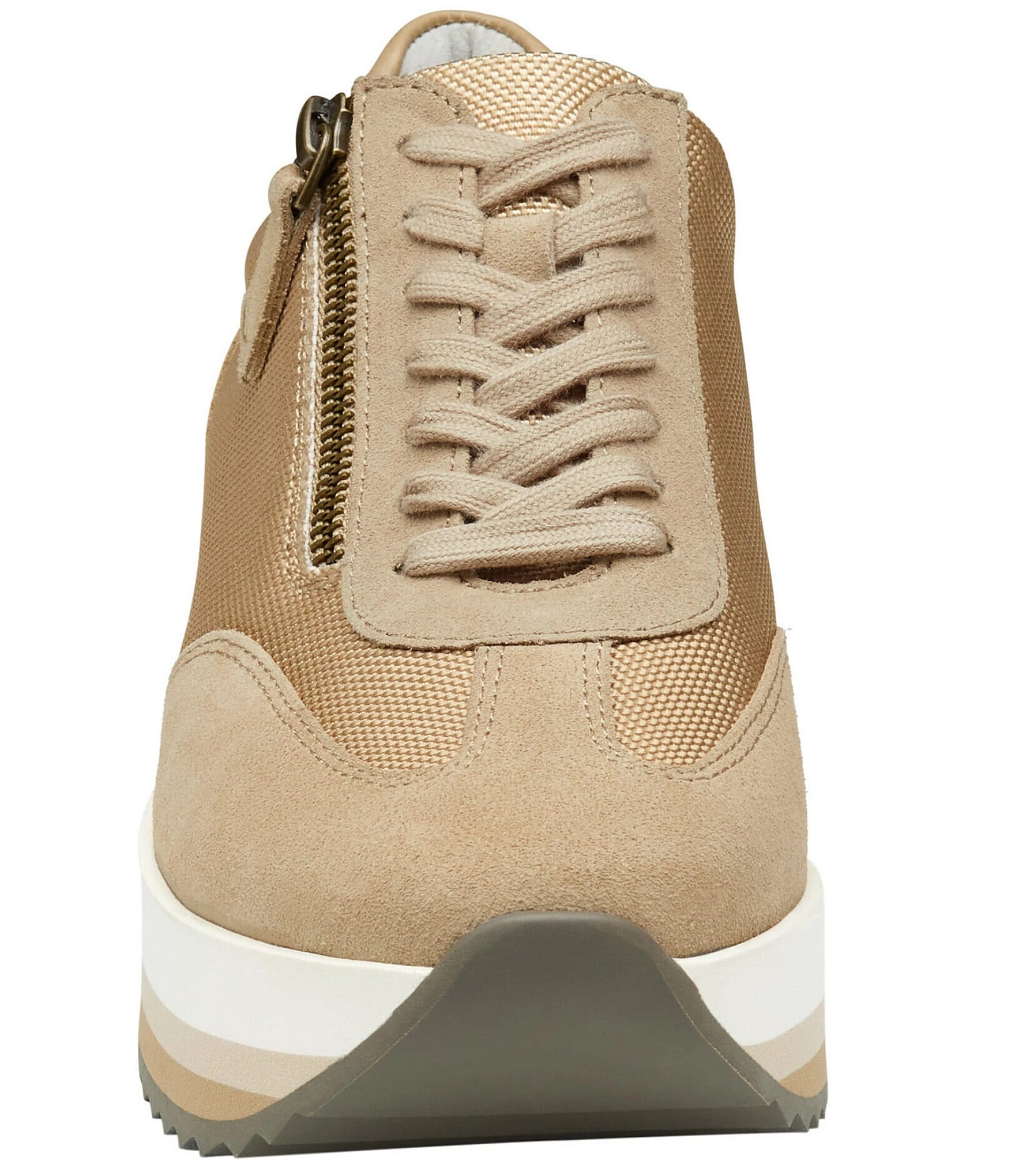 Johnston & Murphy Women's Gracie Suede Side Zip Platform Sneakers