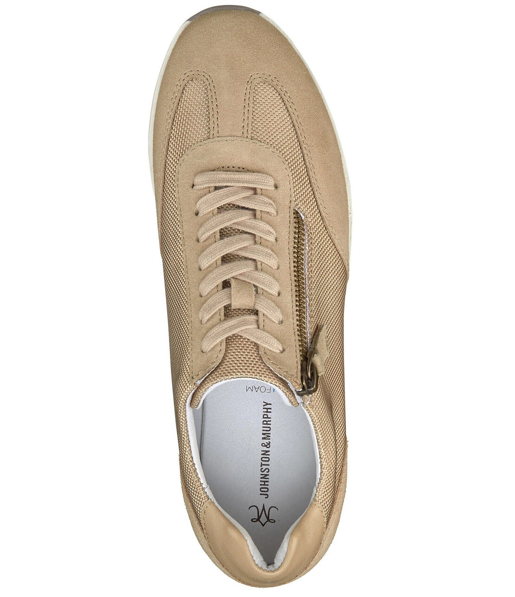 Johnston & Murphy Women's Gracie Suede Side Zip Platform Sneakers