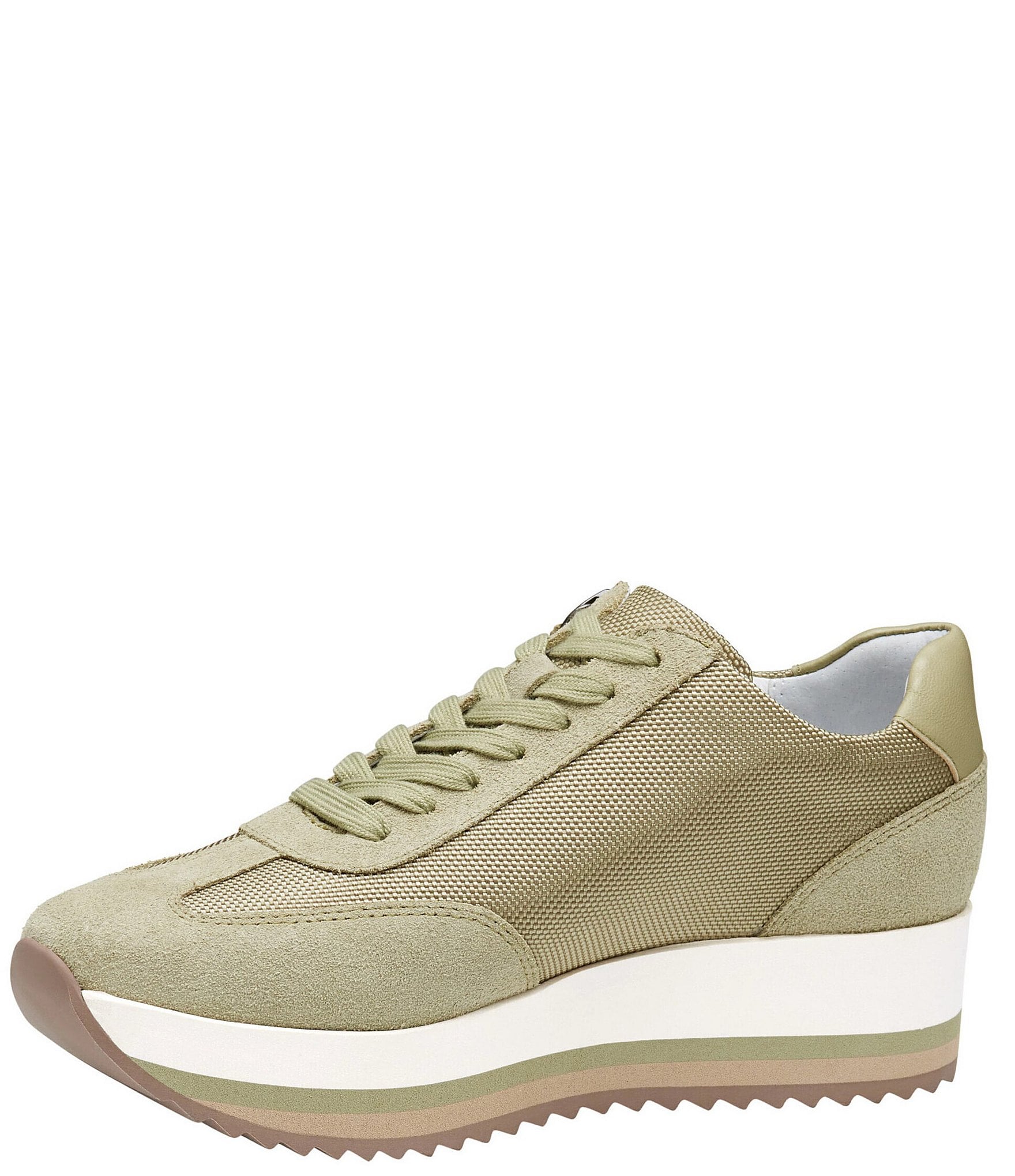 Johnston & Murphy Women's Gracie Suede Side Zip Platform Sneakers