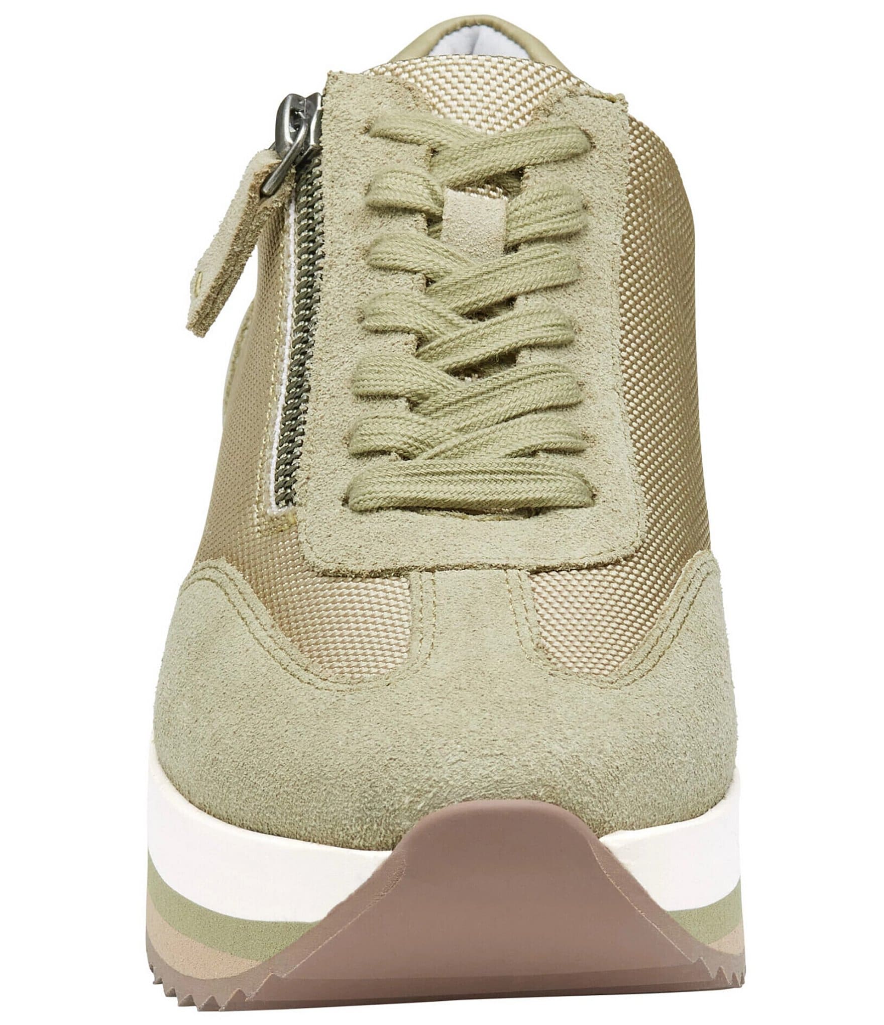 Johnston & Murphy Women's Gracie Suede Side Zip Platform Sneakers