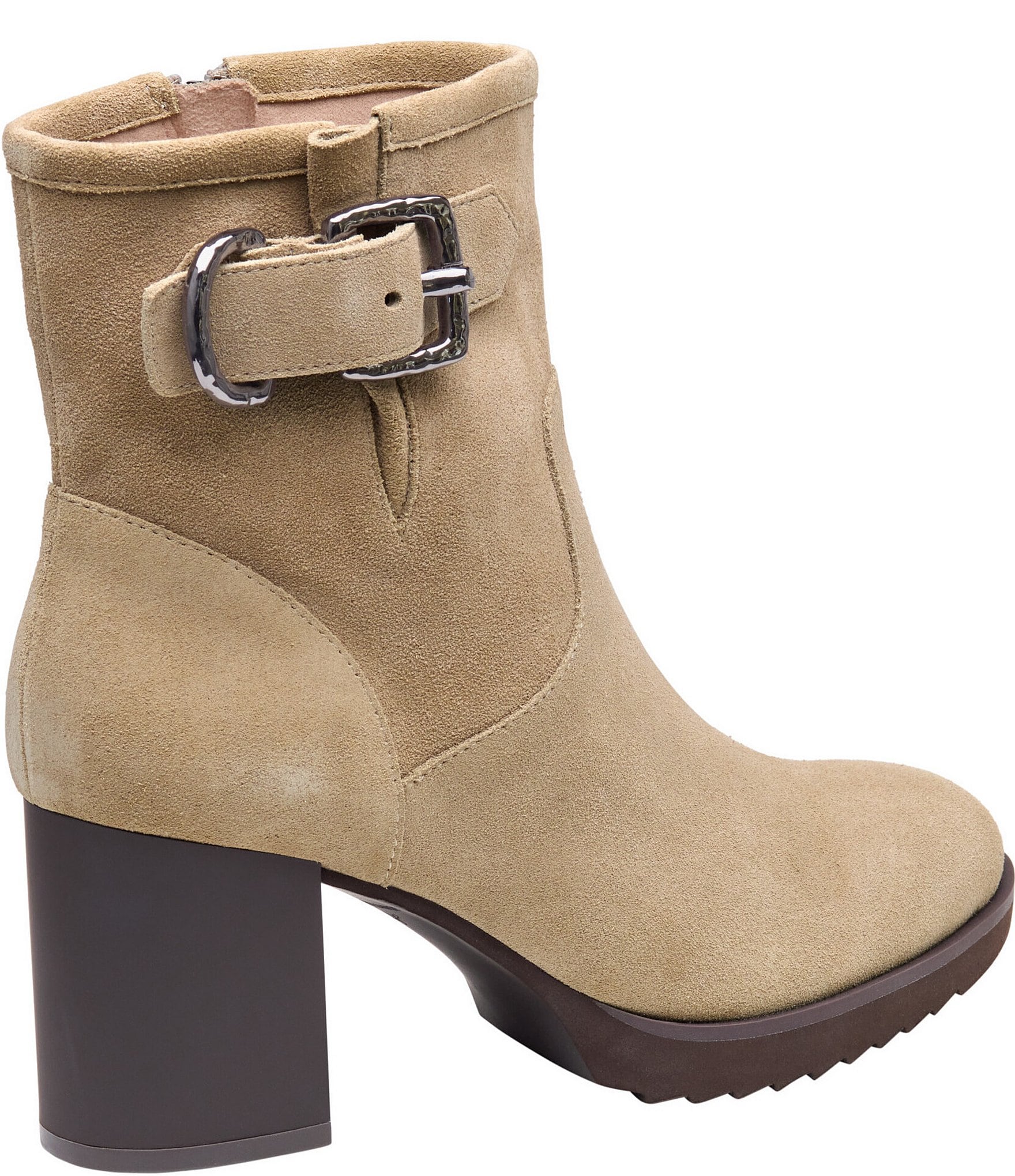 Johnston & Murphy Women's Izzie Waterproof Suede Buckle Booties