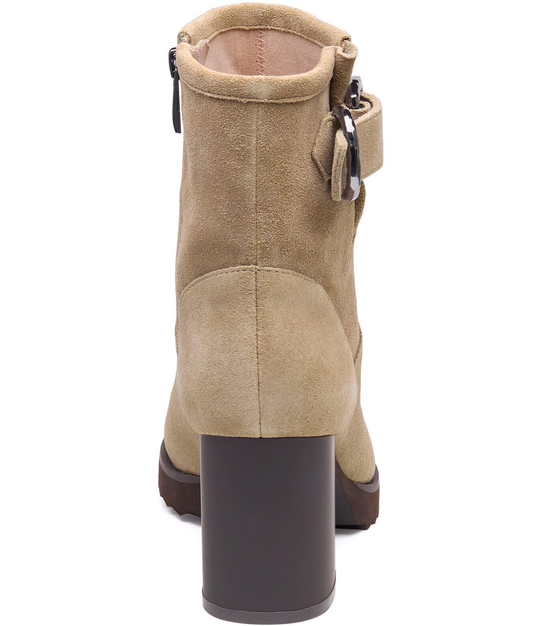 Johnston & Murphy Women's Izzie Waterproof Suede Buckle Booties