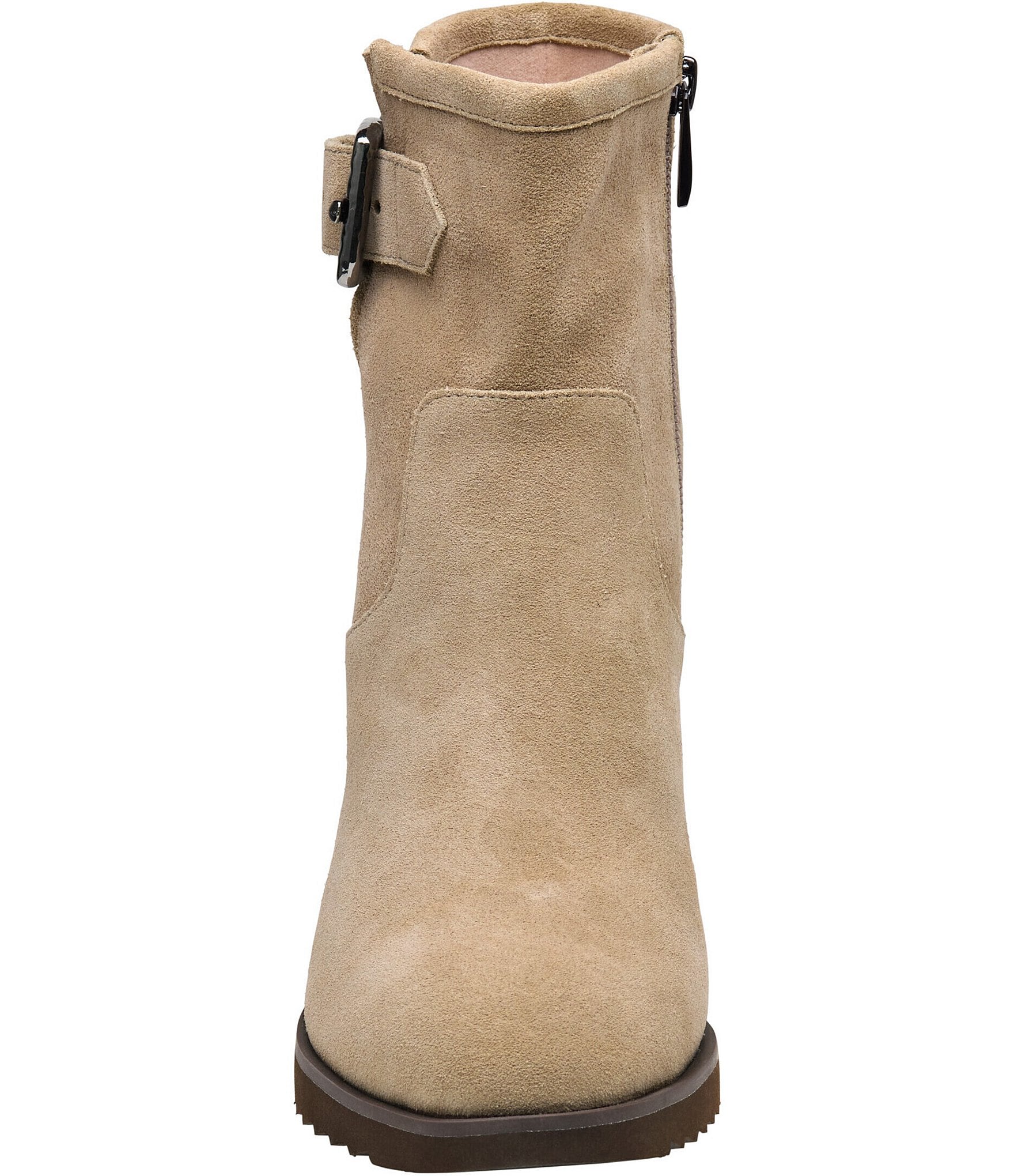 Johnston & Murphy Women's Izzie Waterproof Suede Buckle Booties