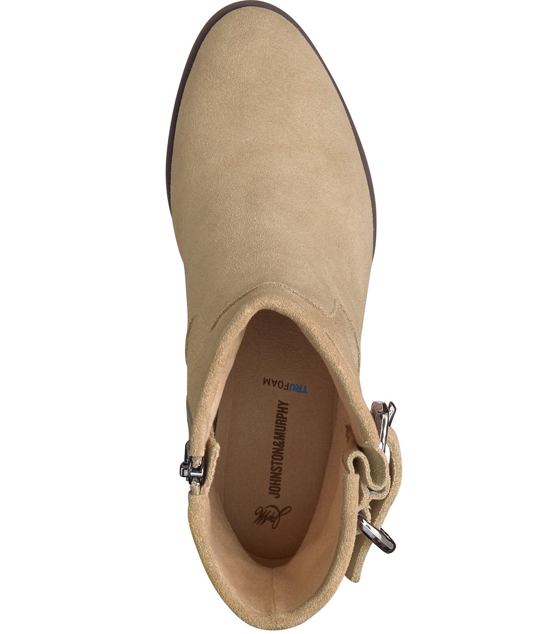 Johnston & Murphy Women's Izzie Waterproof Suede Buckle Booties