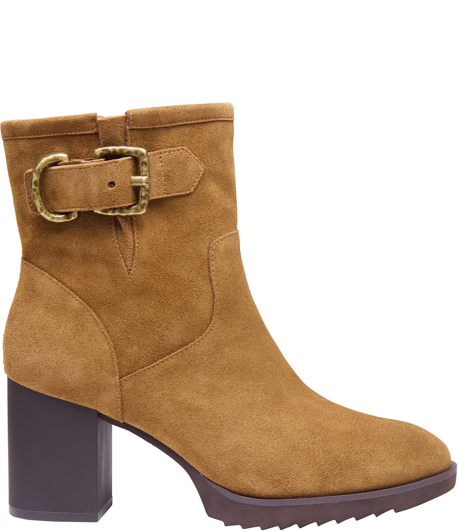 Johnston & Murphy Women's Izzie Waterproof Suede Buckle Booties