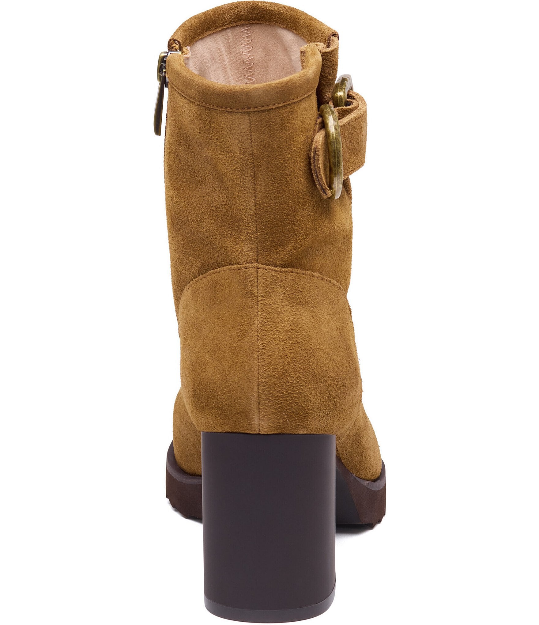 Johnston & Murphy Women's Izzie Waterproof Suede Buckle Booties