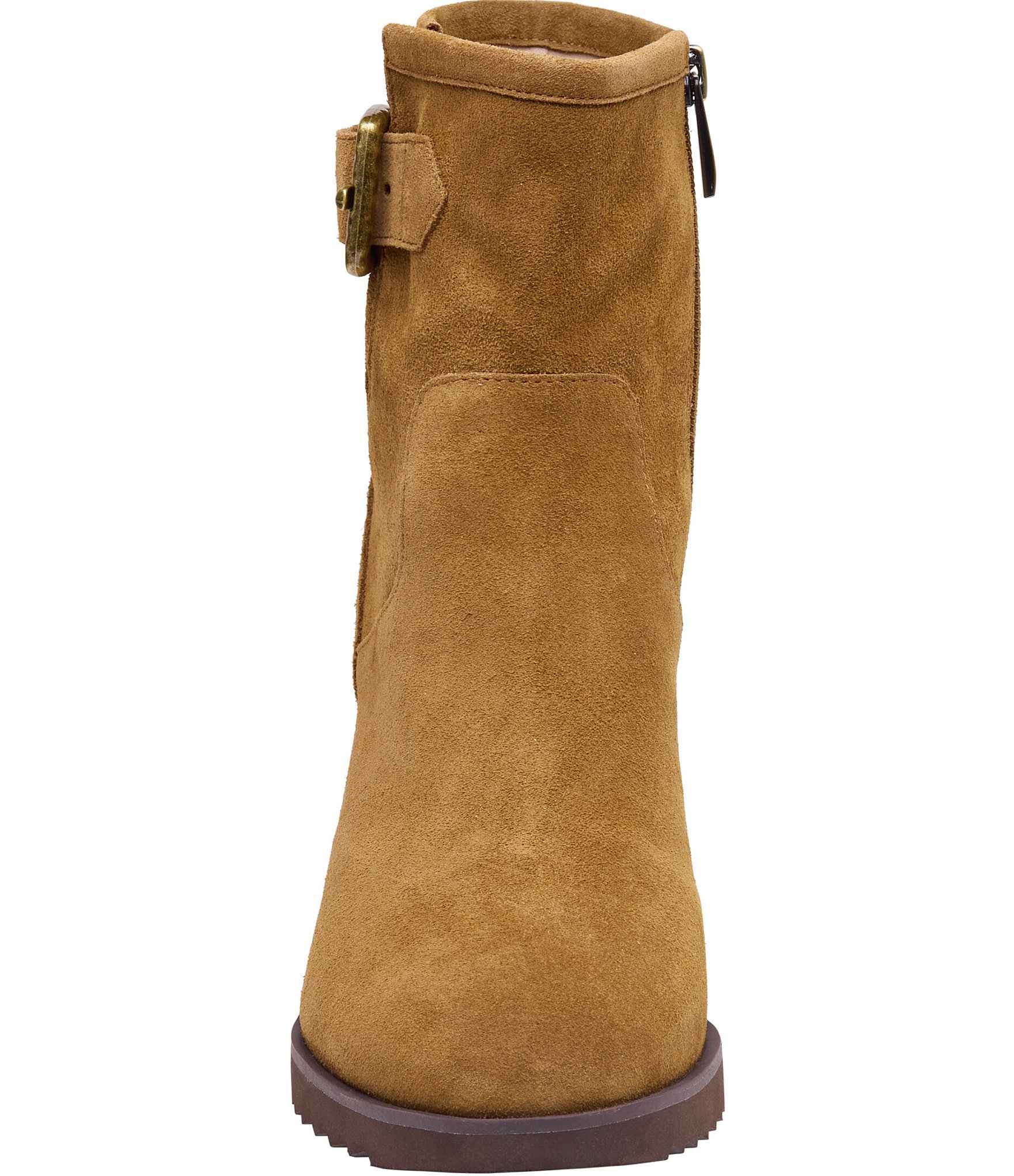 Johnston & Murphy Women's Izzie Waterproof Suede Buckle Booties