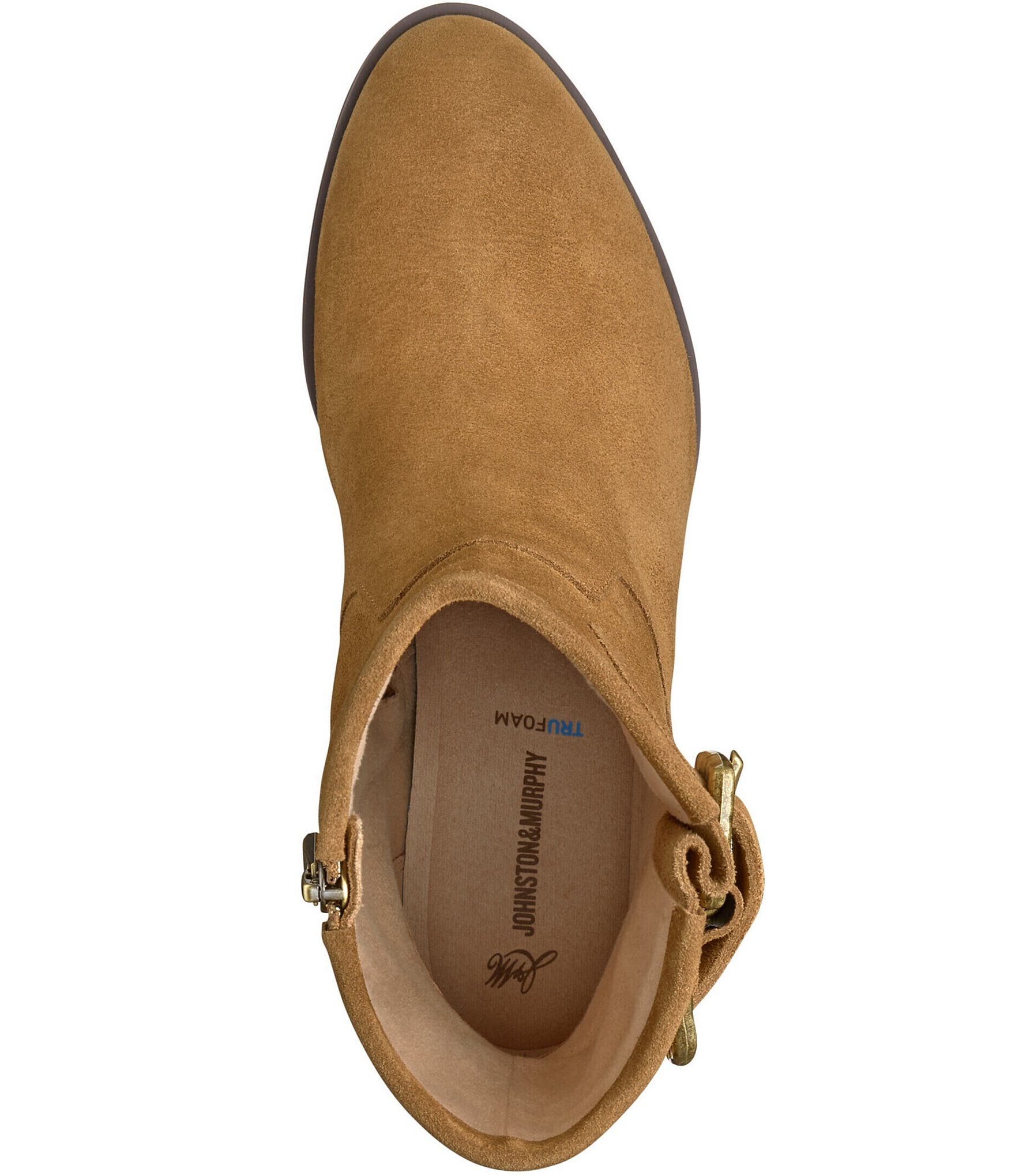 Johnston & Murphy Women's Izzie Waterproof Suede Buckle Booties