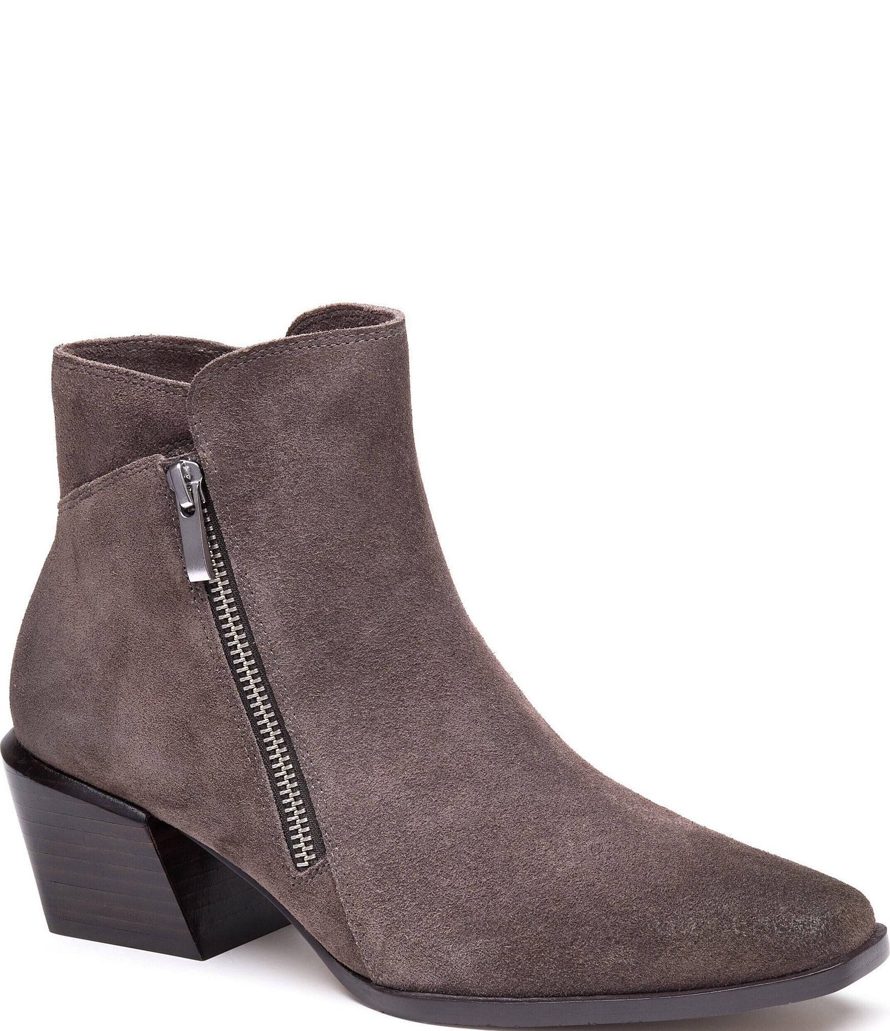 Johnston & Murphy Women's Kalista Suede Double Zip Booties