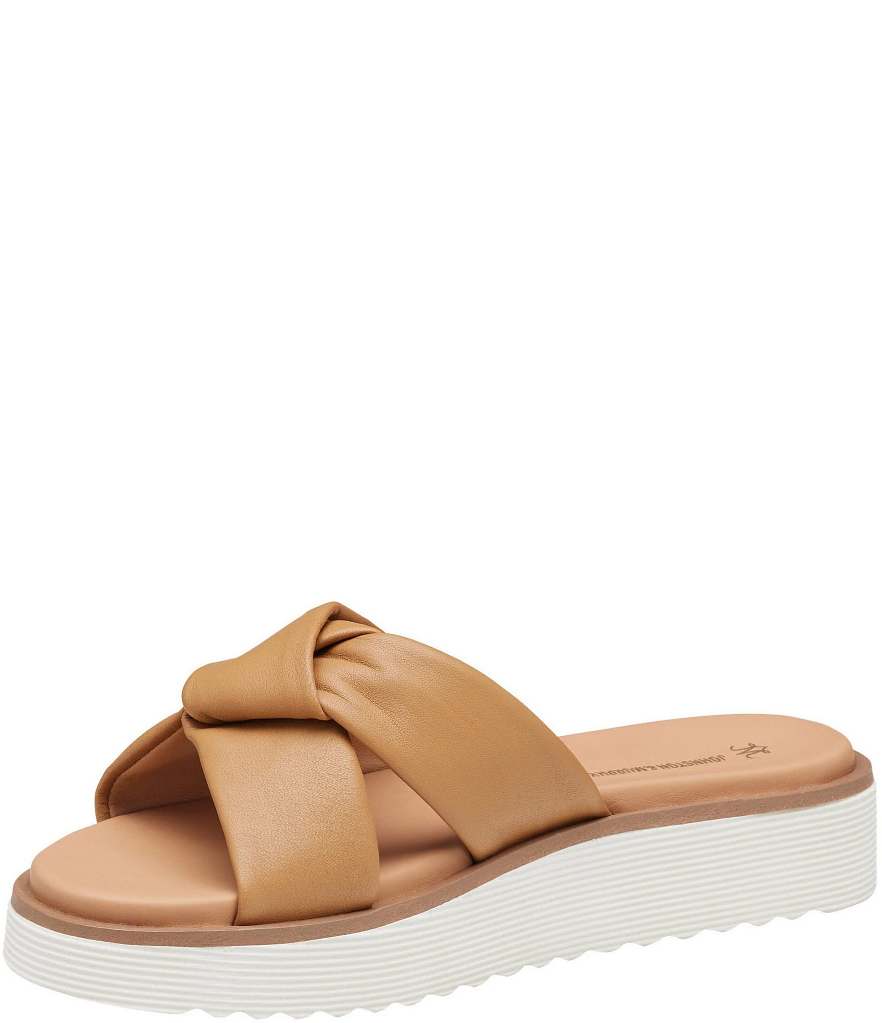 Johnston & Murphy Women's Mitzi Knotted Platform Slide Sandals