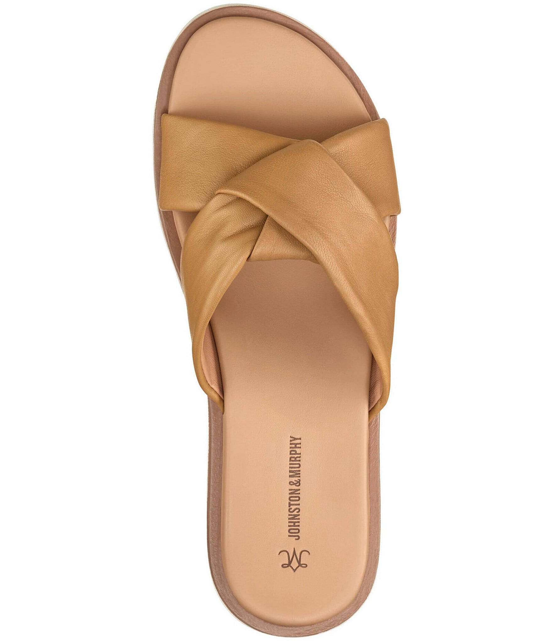 Johnston & Murphy Women's Mitzi Knotted Platform Slide Sandals