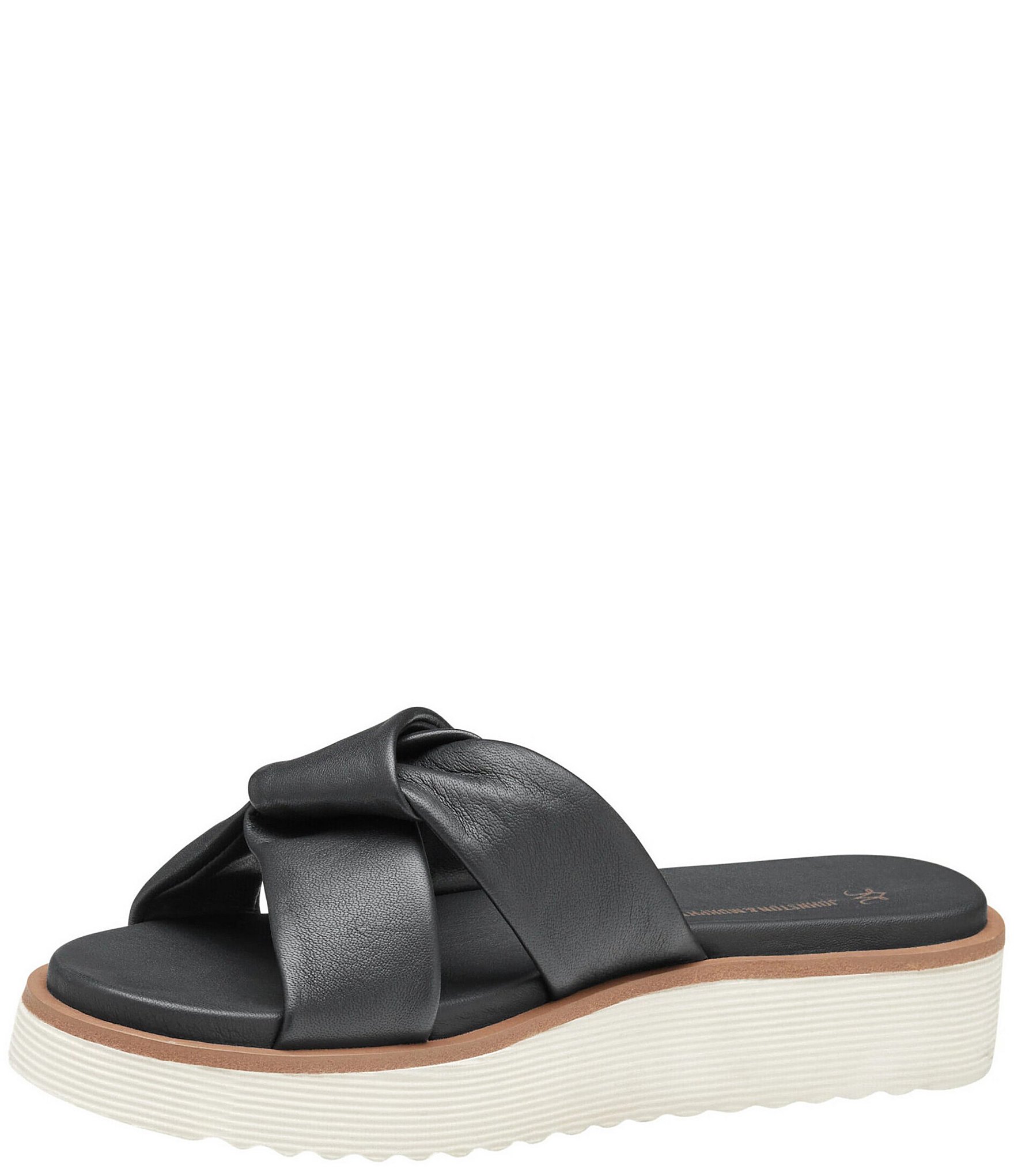 Johnston & Murphy Women's Mitzi Knotted Platform Slide Sandals