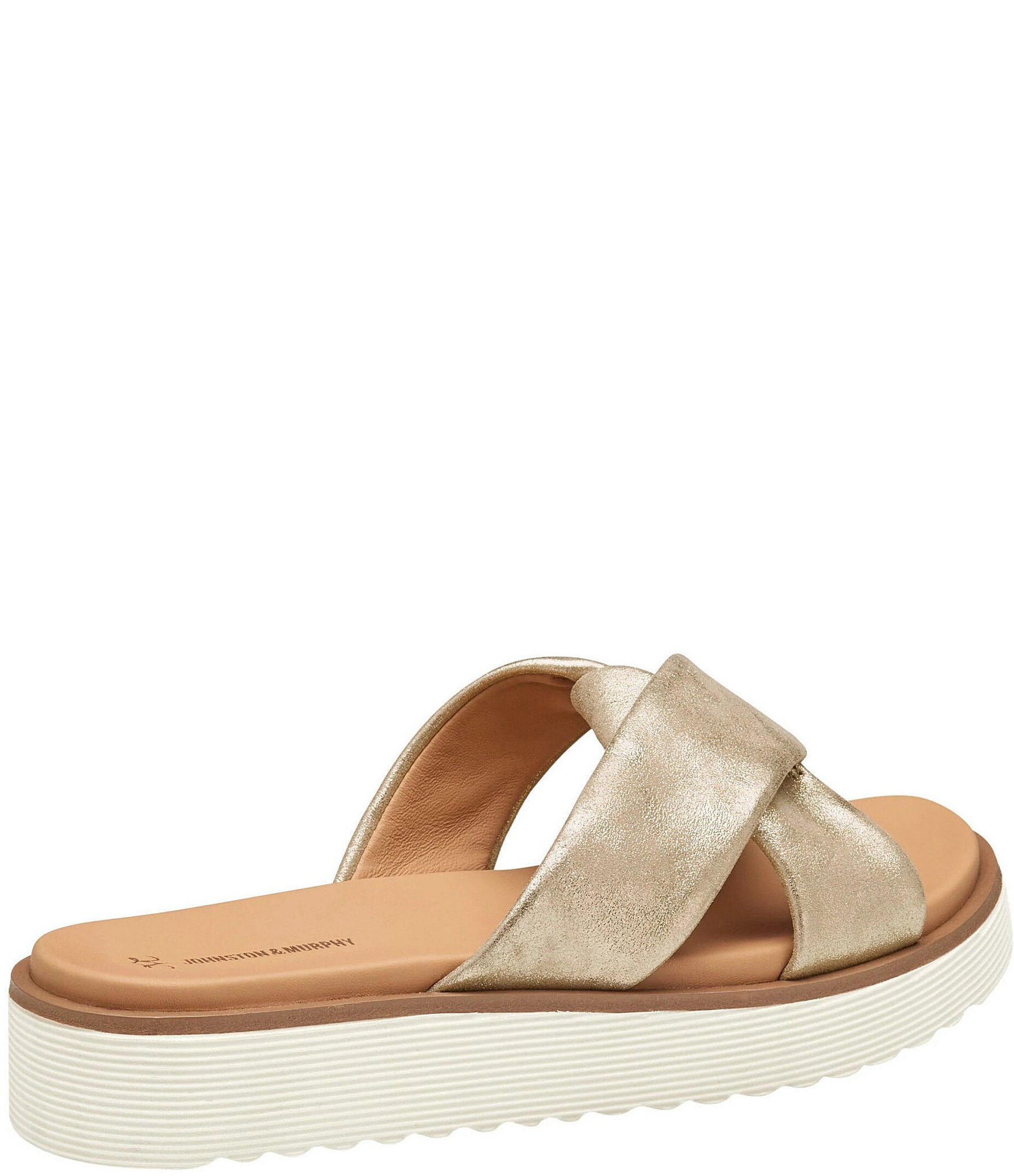 Johnston & Murphy Women's Mitzi Knotted Platform Slide Sandals