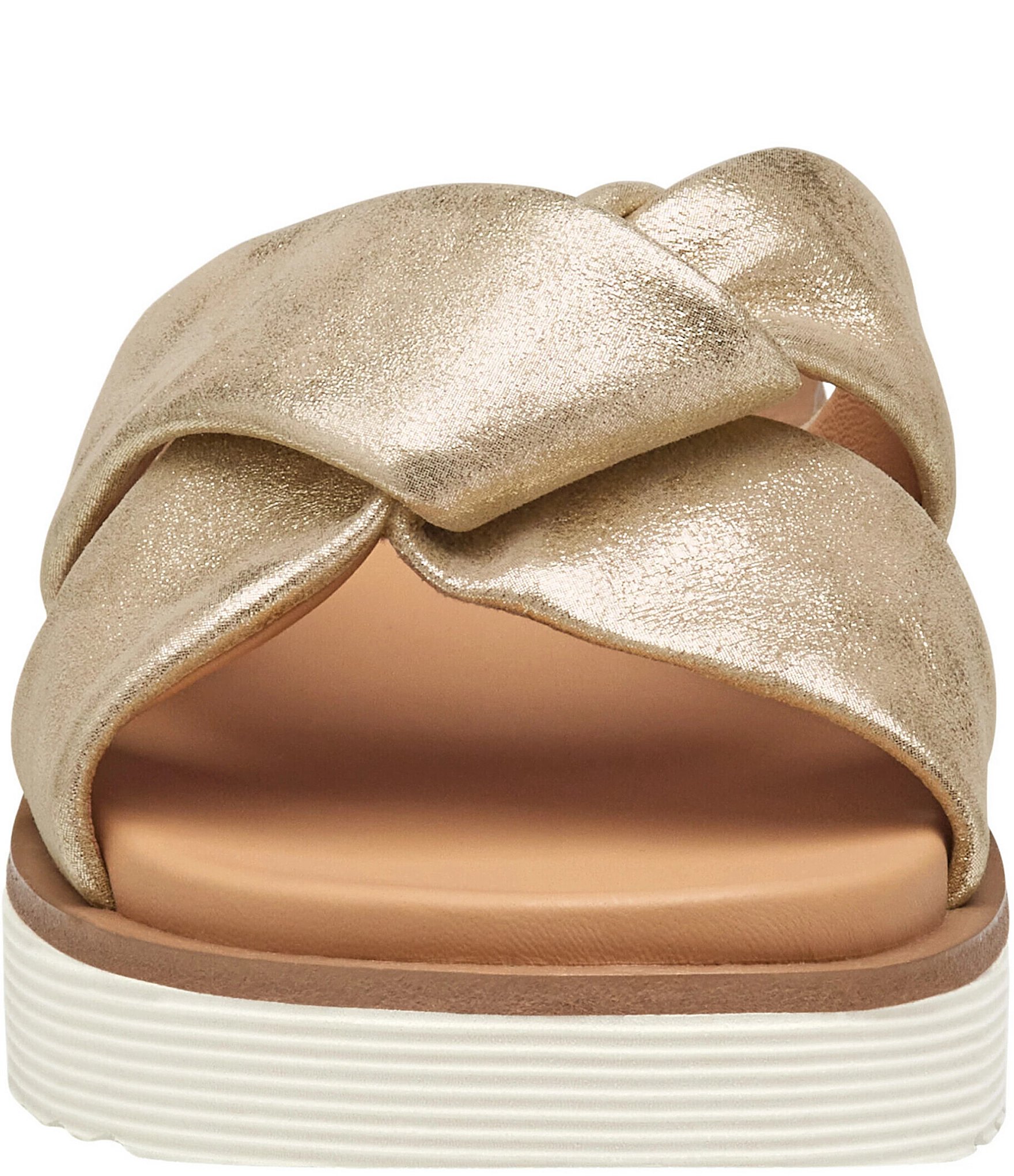 Johnston & Murphy Women's Mitzi Knotted Platform Slide Sandals