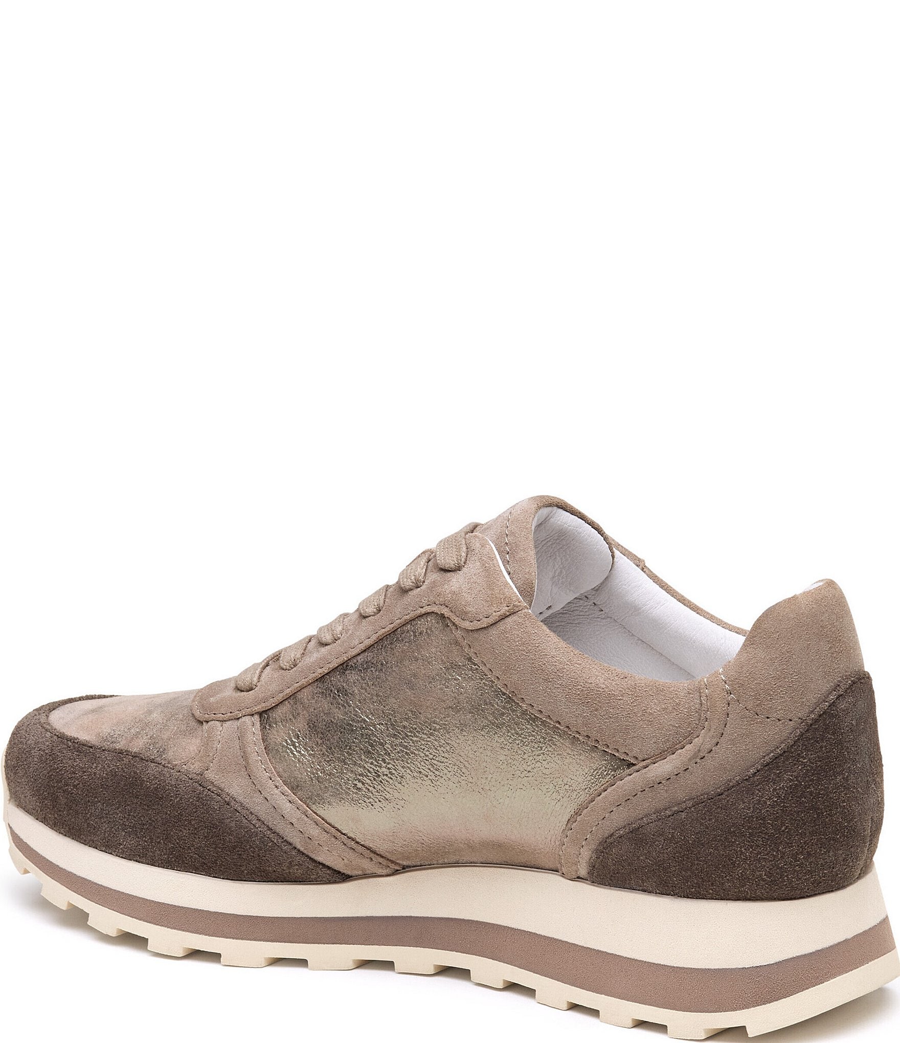 Johnston & Murphy Women's Piper T-Toe Metallic Suede Sneakers