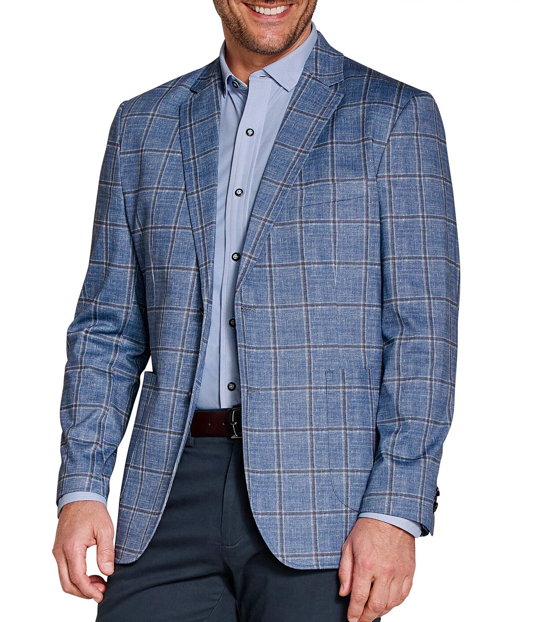 Johnston & Murphy XC Flex Pinnacle Plaid Blazer