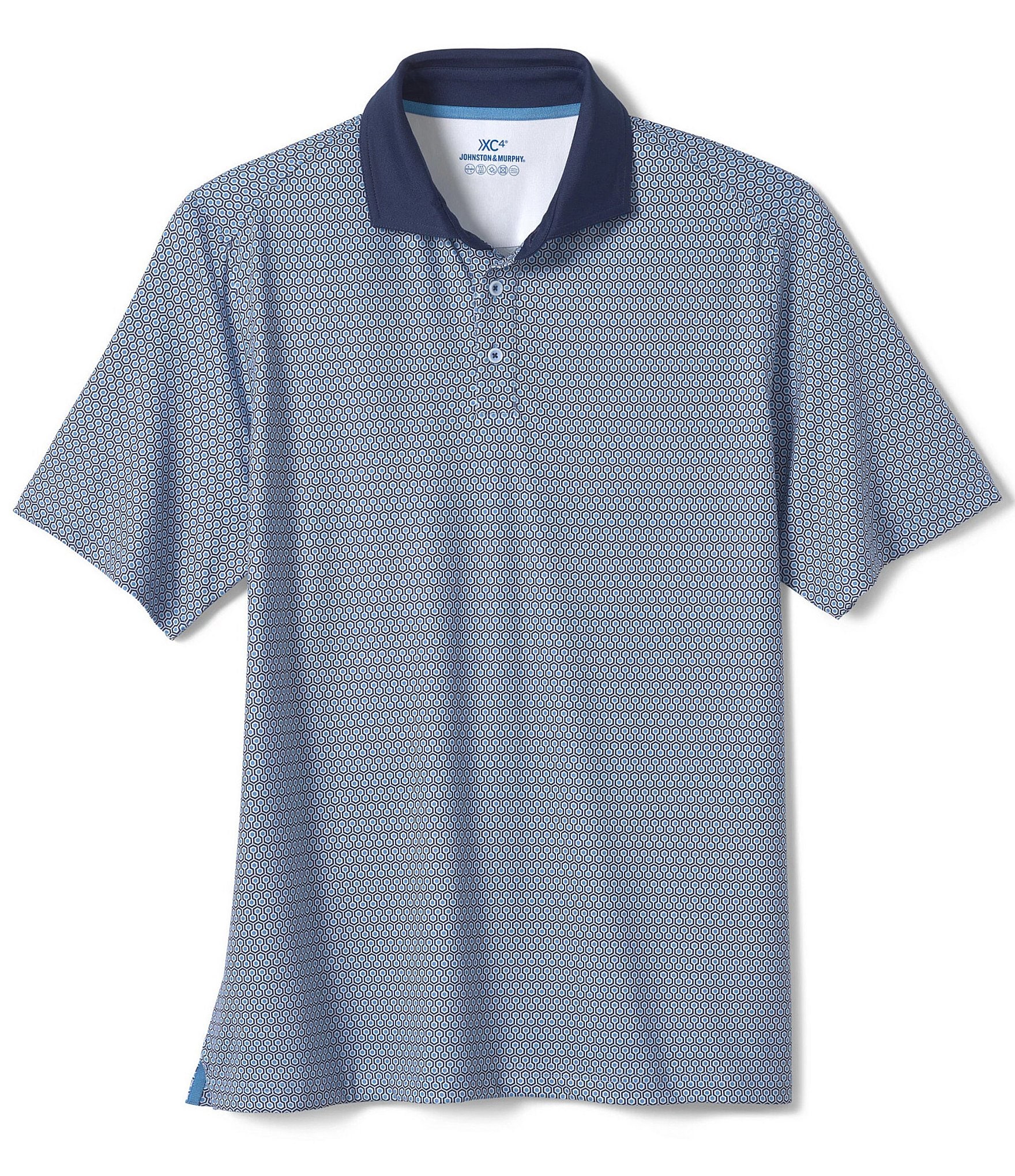 Johnston & Murphy XC4 Cool Degree Performance Stretch Short Sleeve Polo Shirt