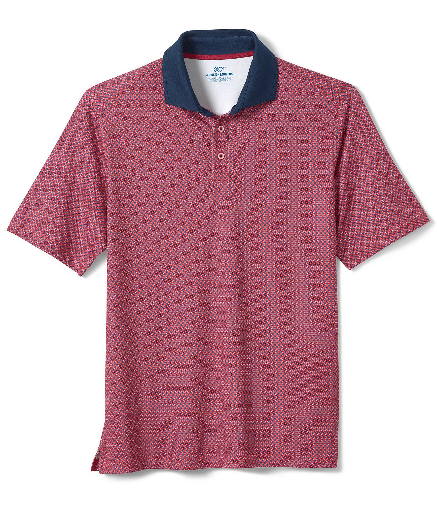 Johnston & Murphy XC4 Cool Degree Performance Stretch Short Sleeve Polo Shirt