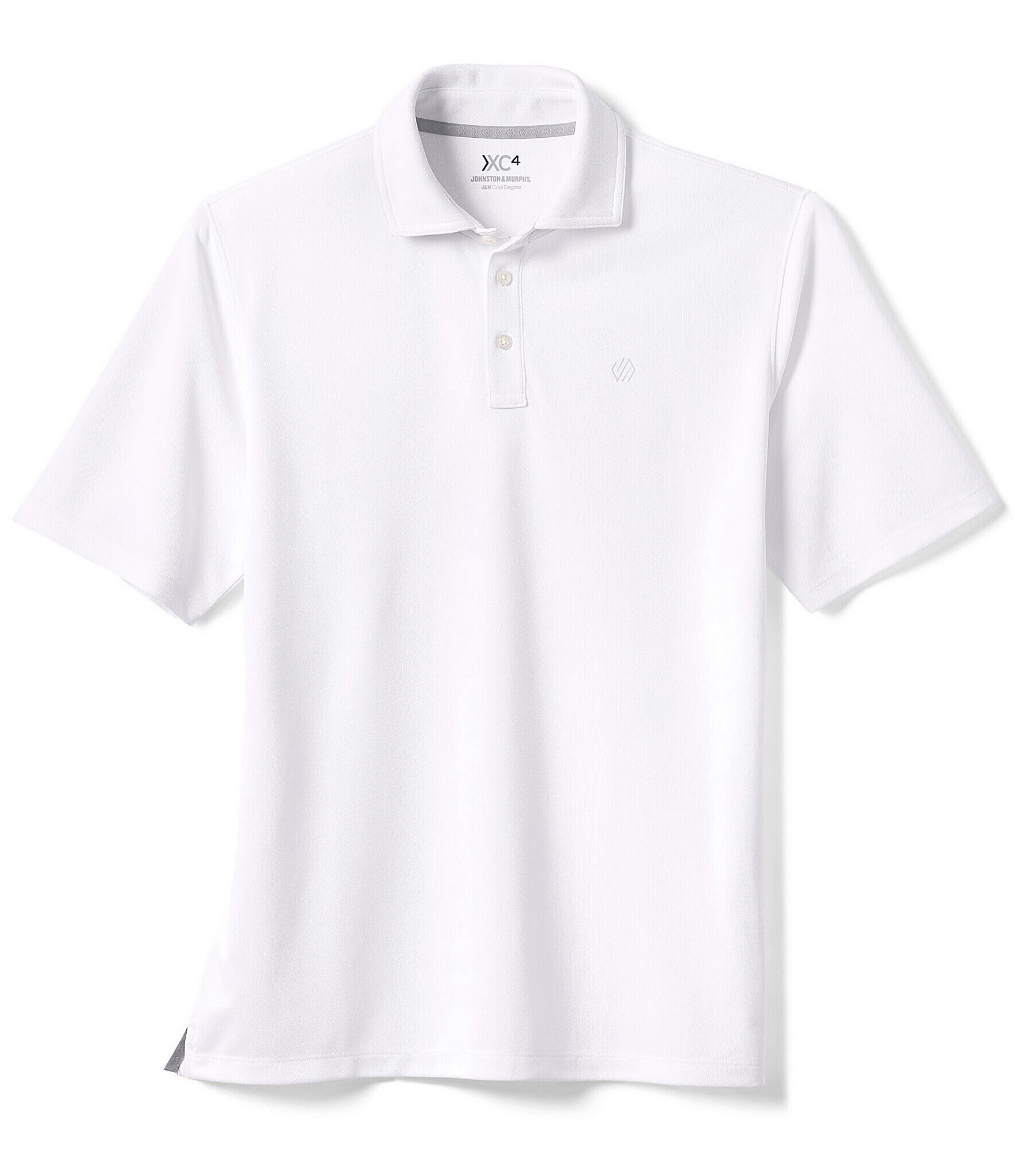 Johnston & Murphy XC4 Cool Degree Solid Performance Stretch Short Sleeve Polo Shirt