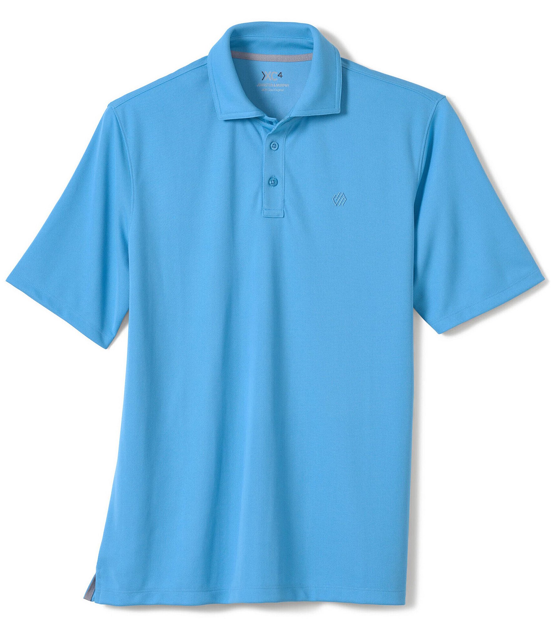 Johnston & Murphy XC4 Cool Degree Solid Performance Stretch Short Sleeve Polo Shirt