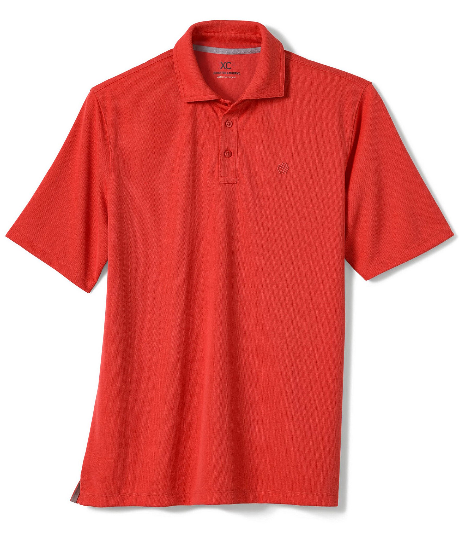 Johnston & Murphy XC4 Cool Degree Solid Performance Stretch Short Sleeve Polo Shirt