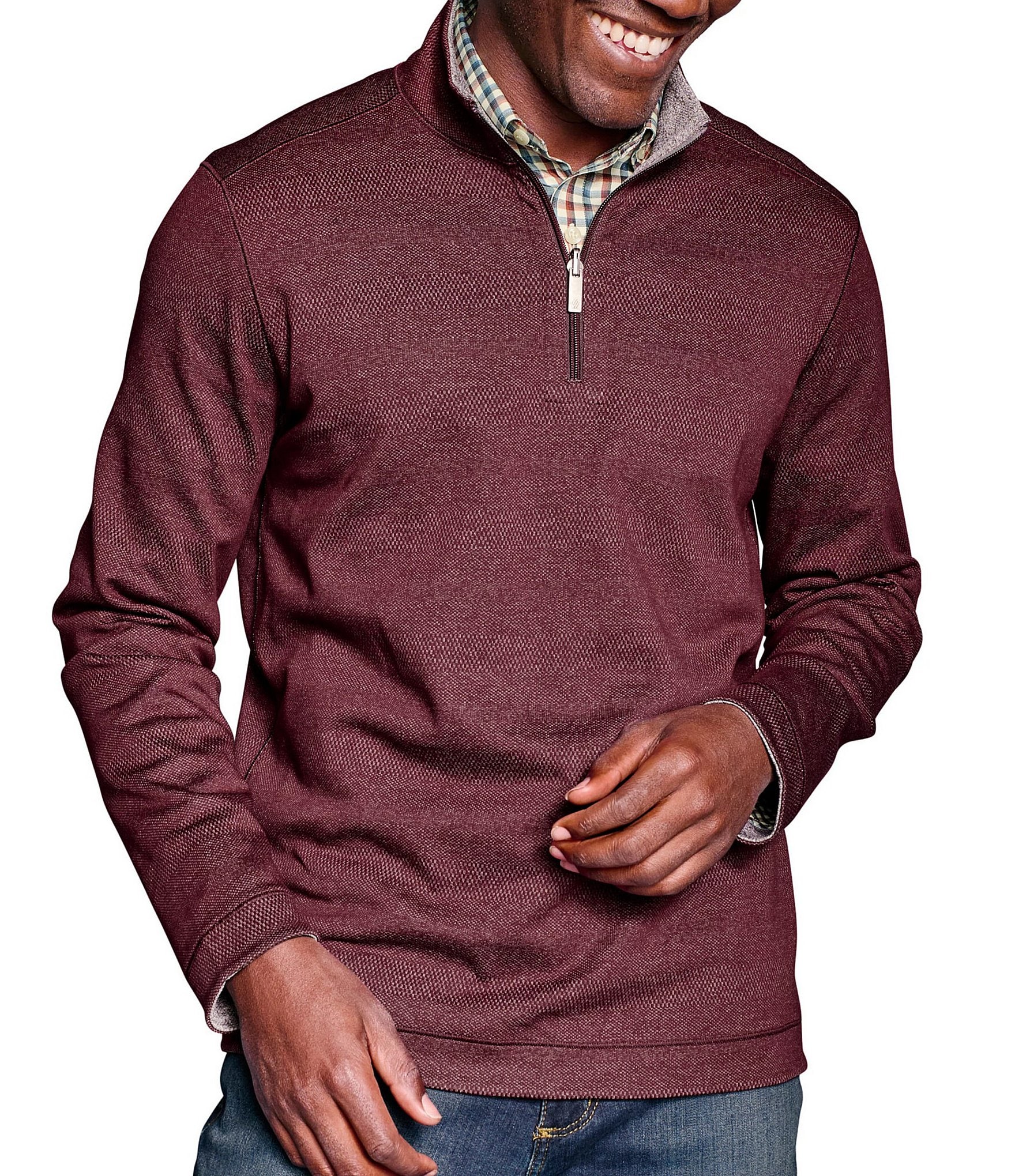Johnston & Murphy XC4 Performance Stretch Reversible Quarter Zip Pullover