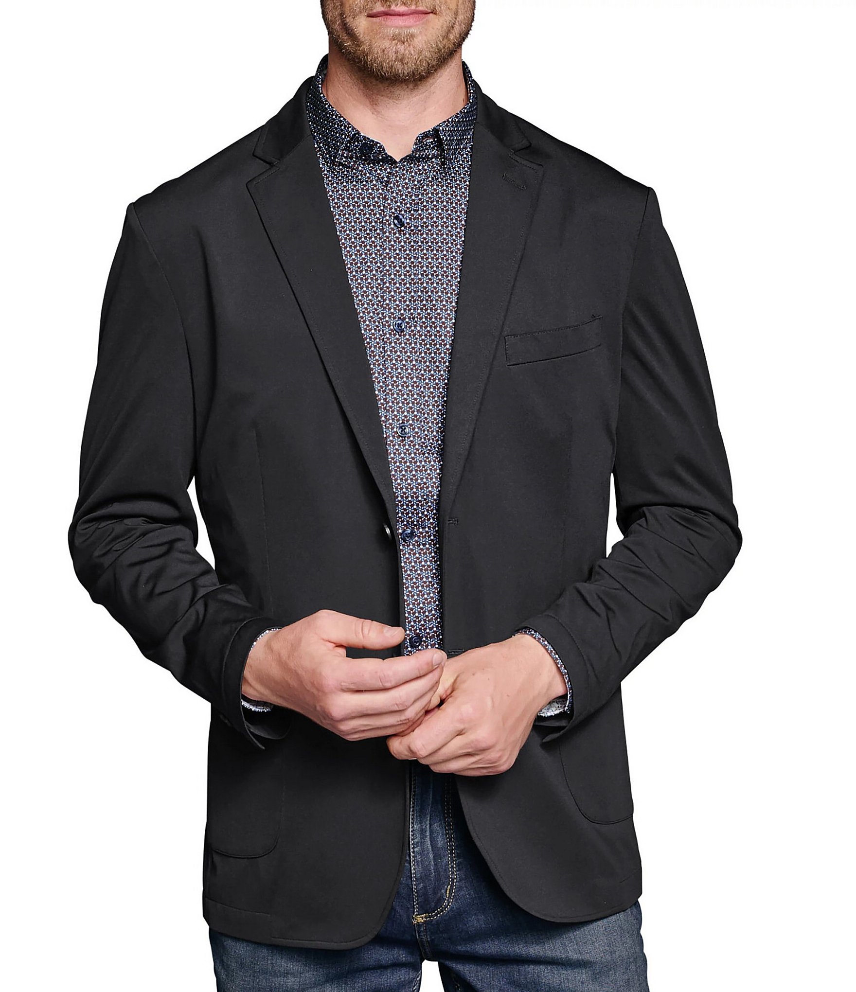 Johnston & Murphy XCFlex Solid Stretch Knit Blazer