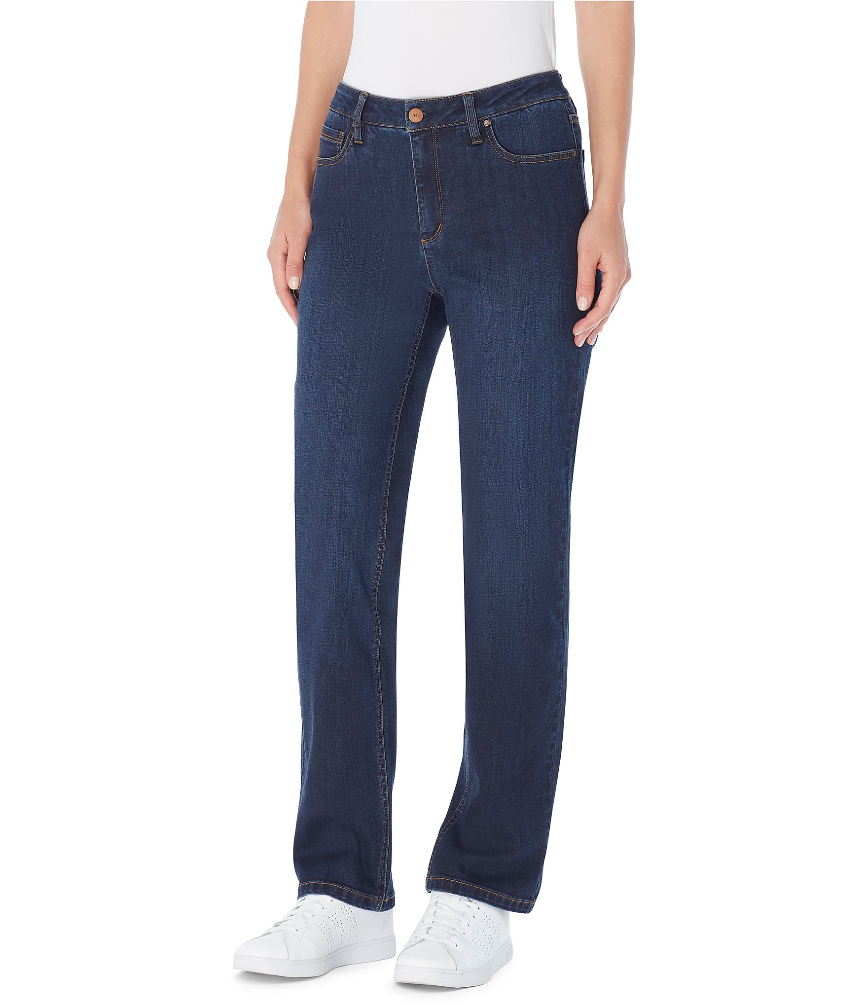 jones new york lexington straight jeans secret slimming features size 10