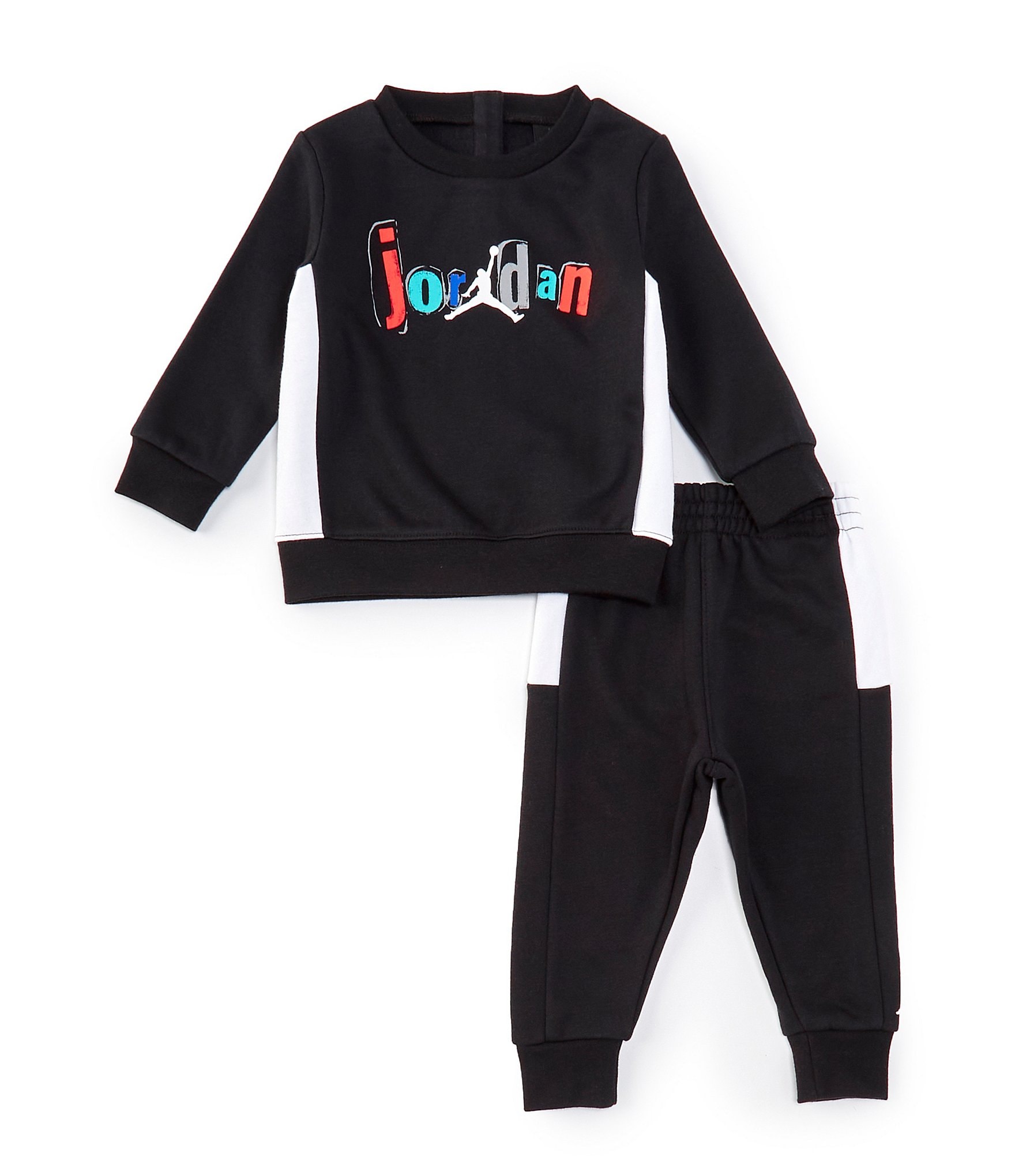 Jordan Baby Boys 12-24 Months Long Sleeve Jumpman Bold Colorblock Top & Jogger Pants 2-Piece Set