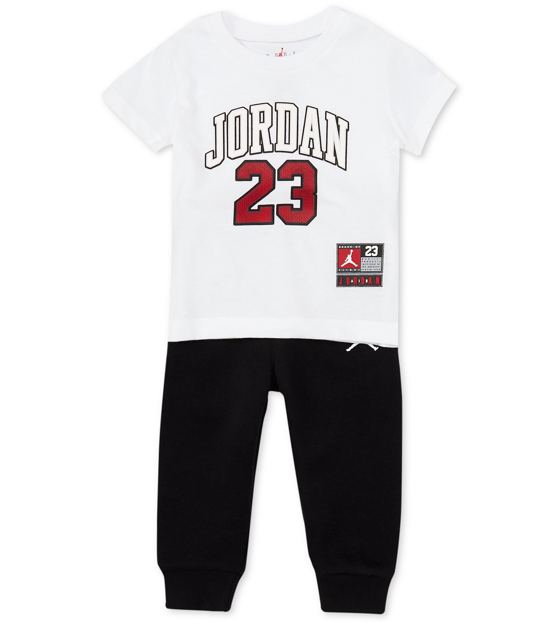 Jordan Baby Boys 12-24 Months Short Sleeve Lil Champ Allover Printed ...