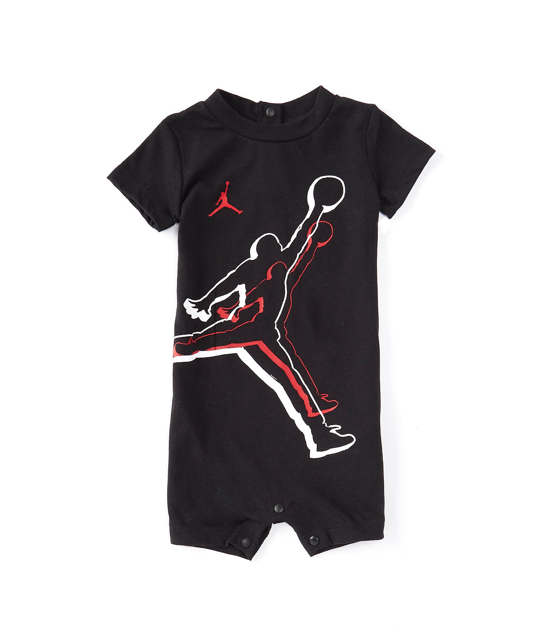 Jordan Baby Boys Newborn-9 Months Short Sleeve Air Jumpman Romper ...