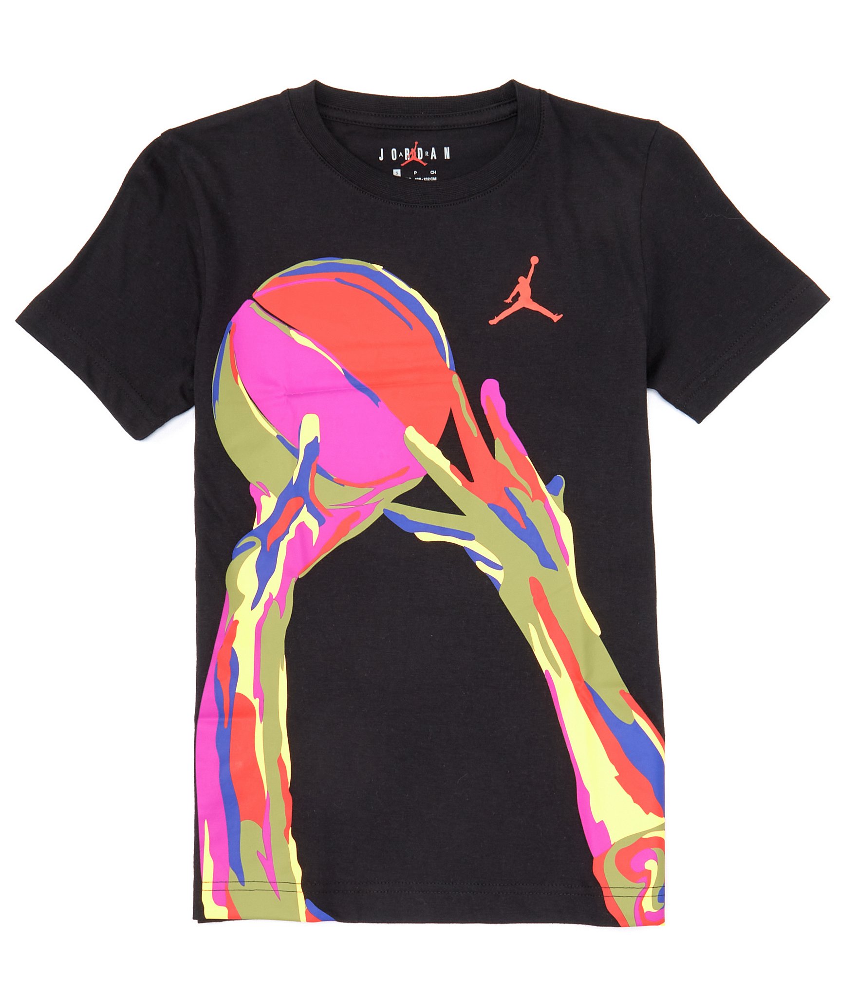 Nike Air Jordan Big Boys (8-20) Short-Sleeve Jumpman T-Shirt Jordan  (Grey/White/Red Jumpman, Medium)