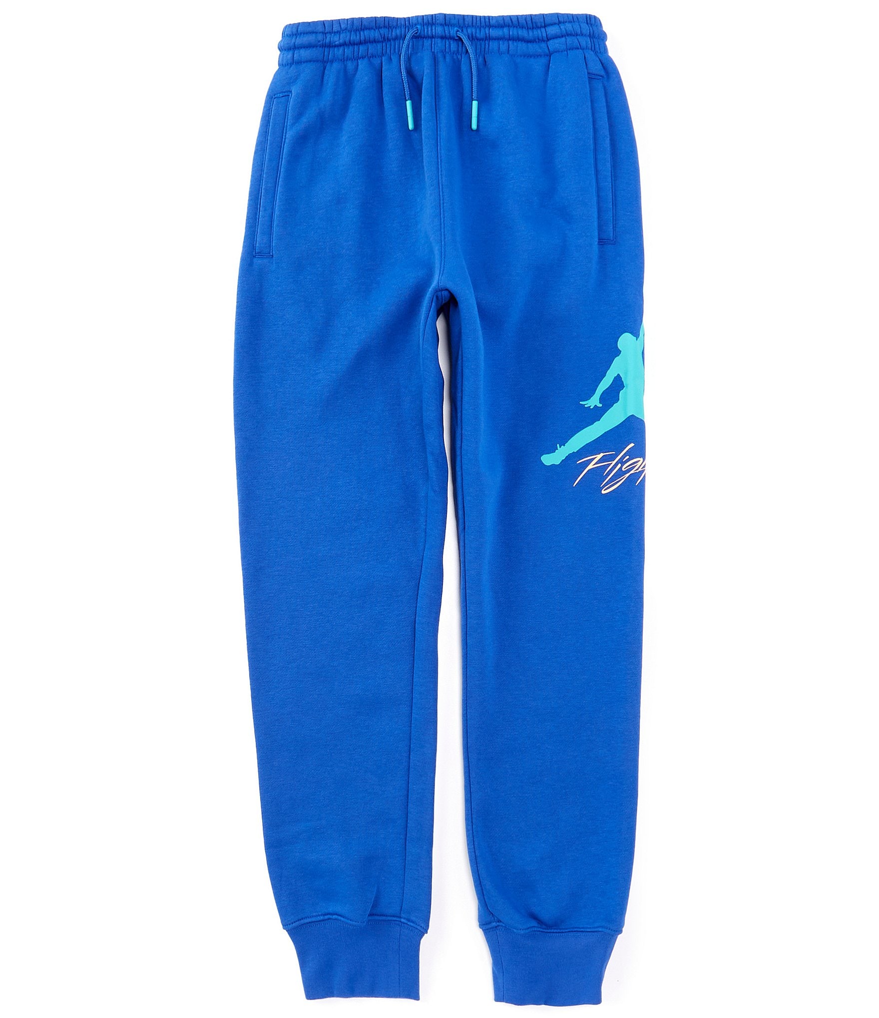 Jordan Boys 8 20 Jumpman Baseline Pants Blue Medium Cotton