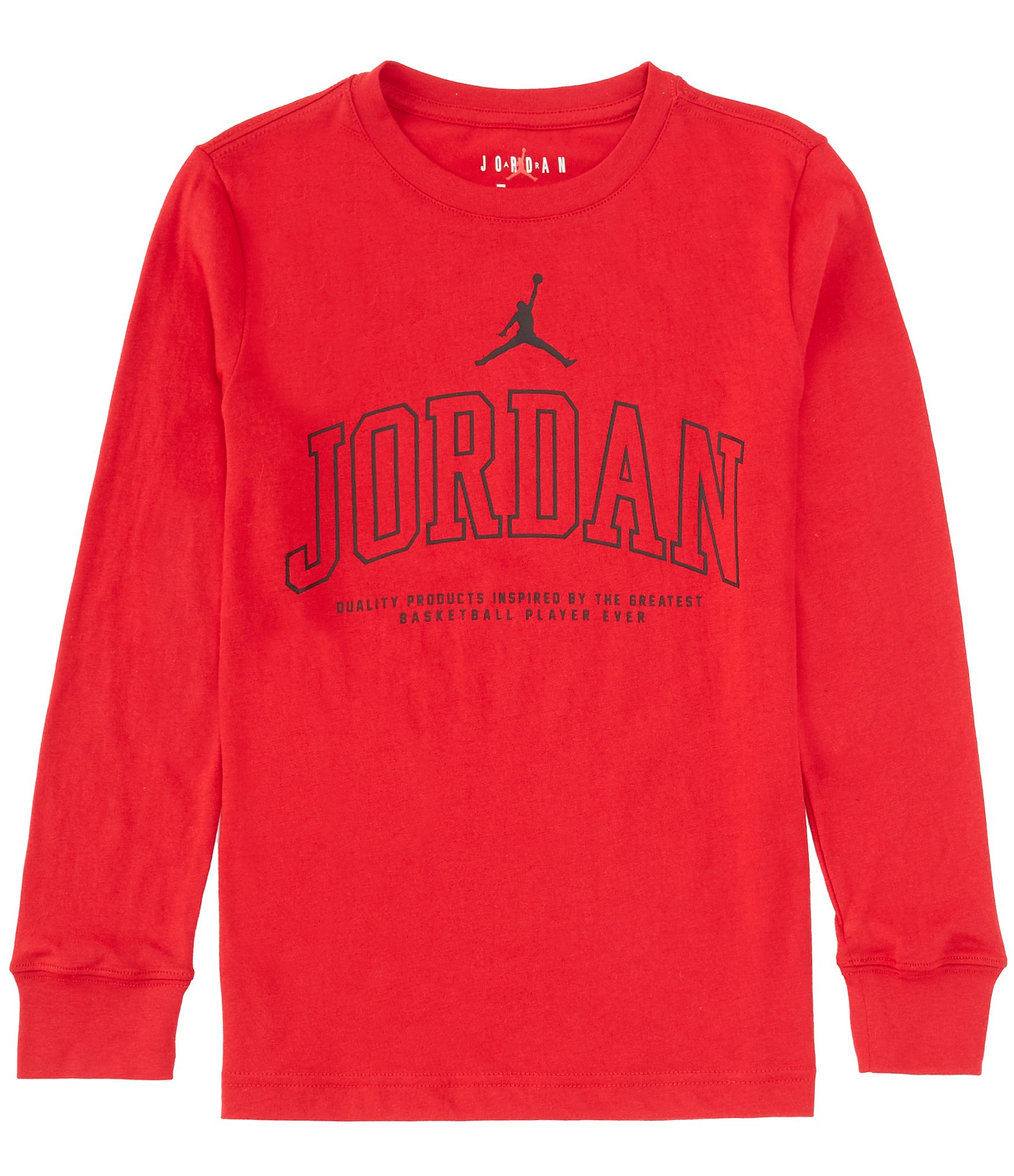 Jordan Big Boys 8-20 Long Sleeve No Look Graphic T-Shirt | Dillard's