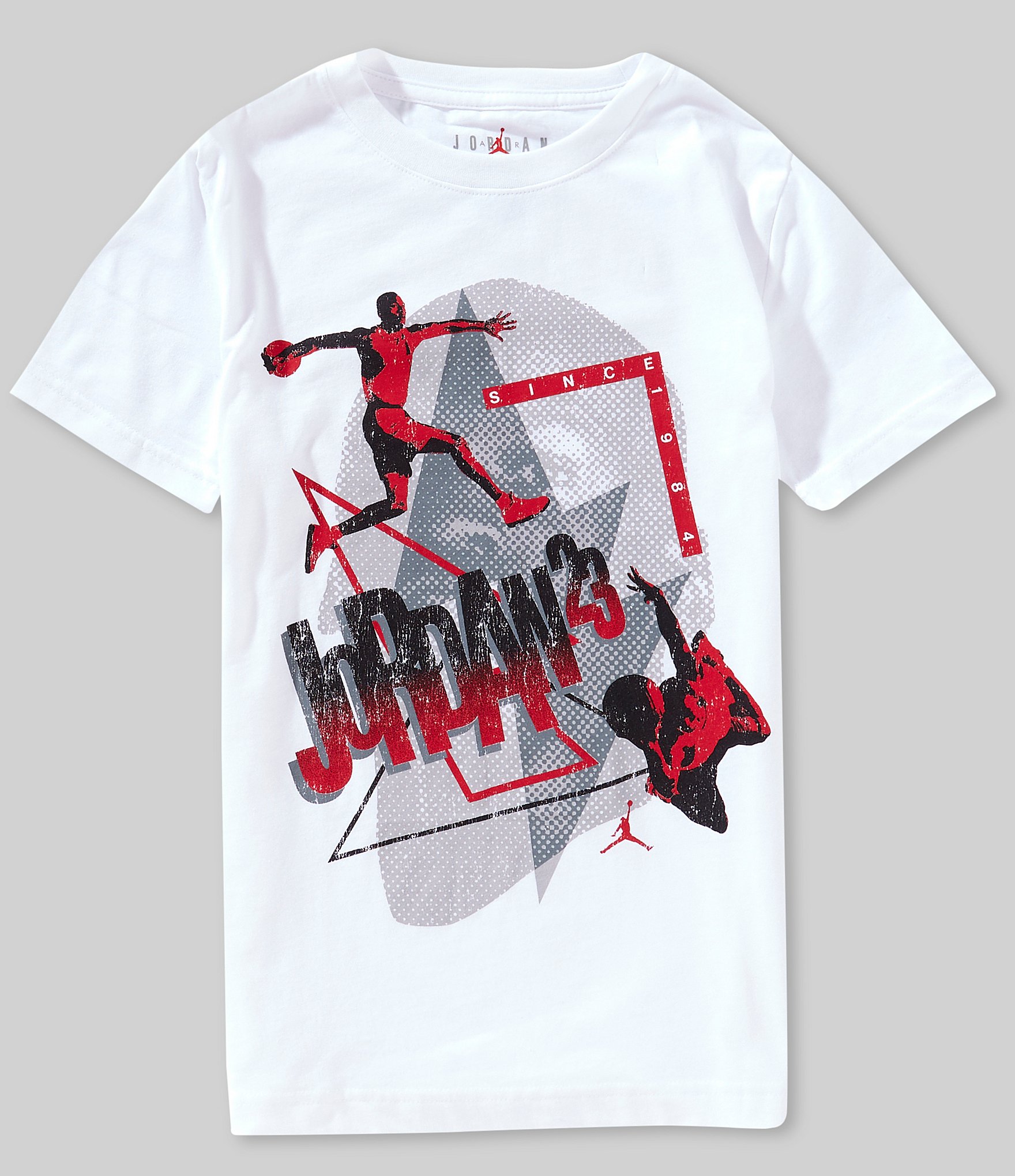 Jordan Big Boys 8-20 Short Sleeve 3-Peat Graphic T-Shirt Jordan Big Boys 8-20 Short Sleeve 3-Peat Graphic T-Shirt