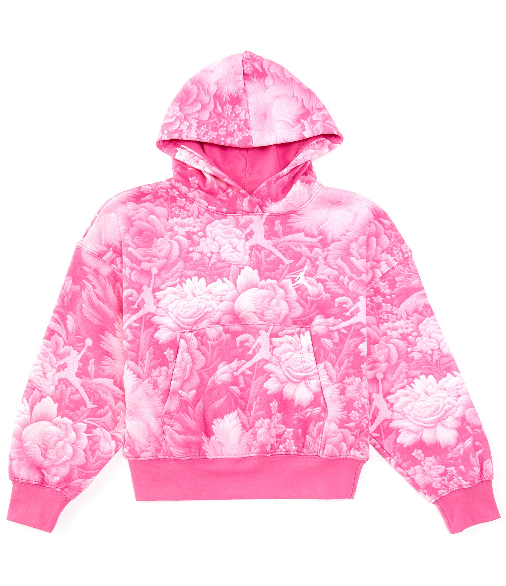 Green & Pink outlets Foral X-Large Hoodie